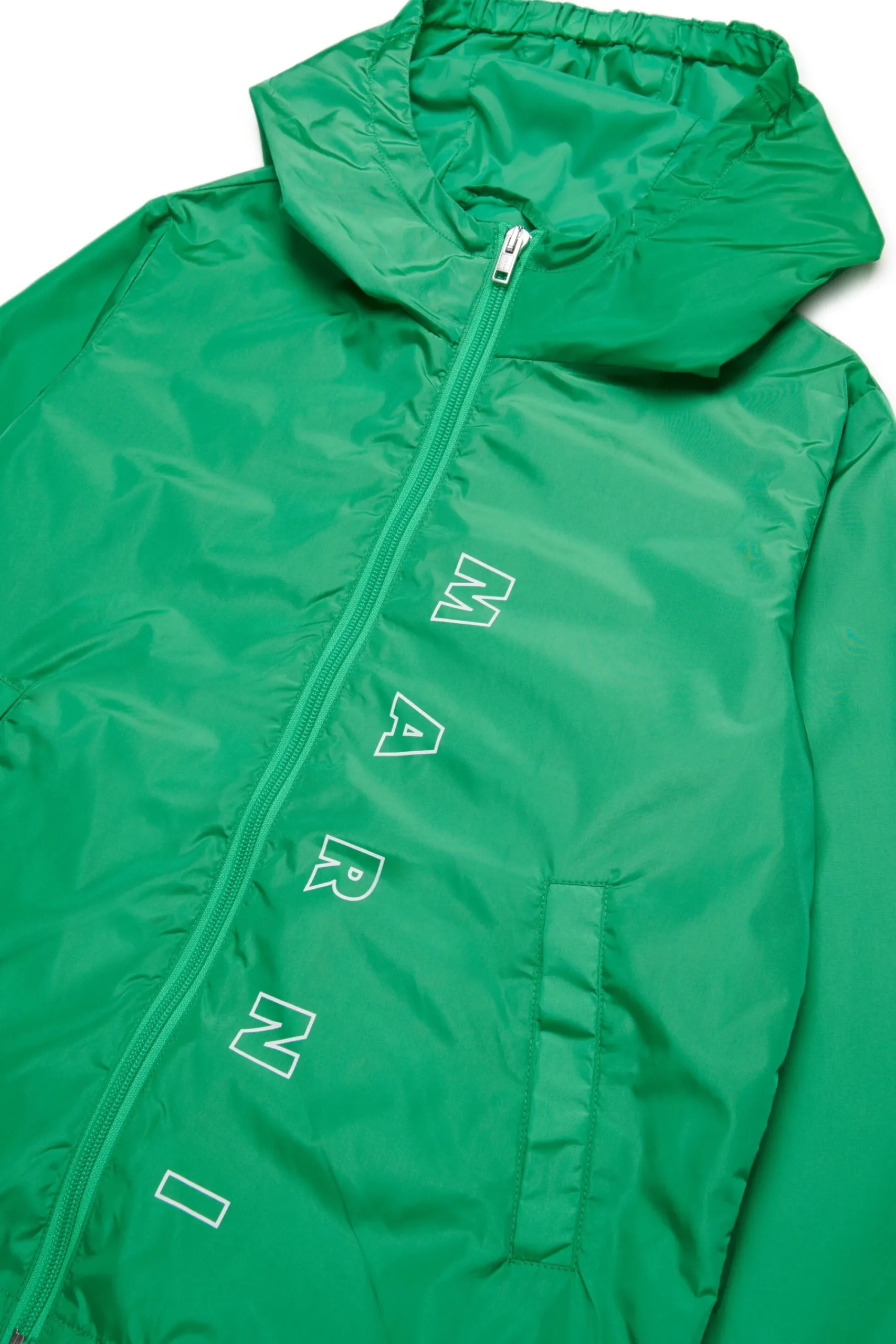 Jackets And Padded Jackets | Logomania>MARNI Outline branded windbreaker jacket pastel green