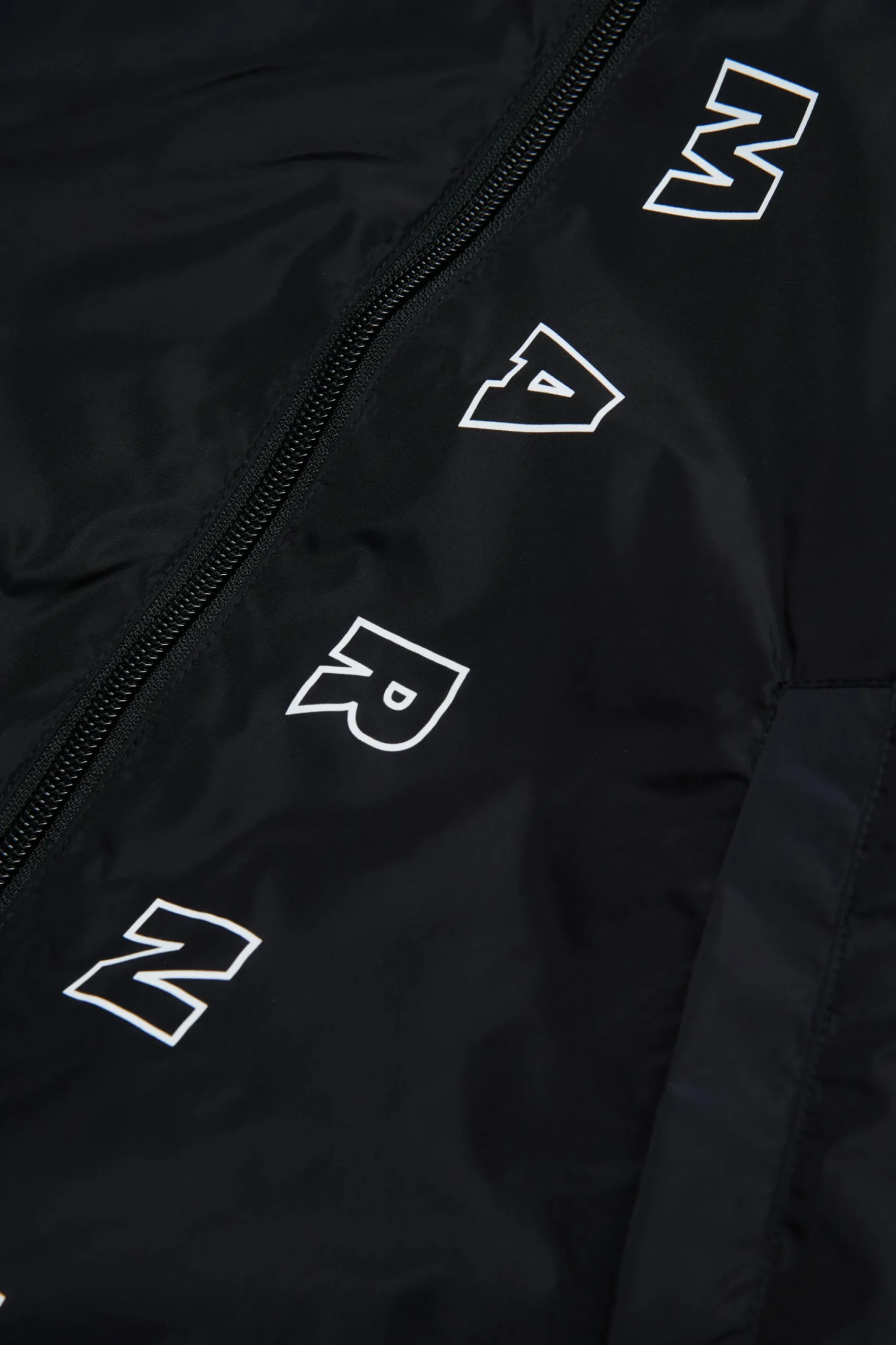 Jackets And Padded Jackets | Logomania>MARNI Outline branded windbreaker jacket black