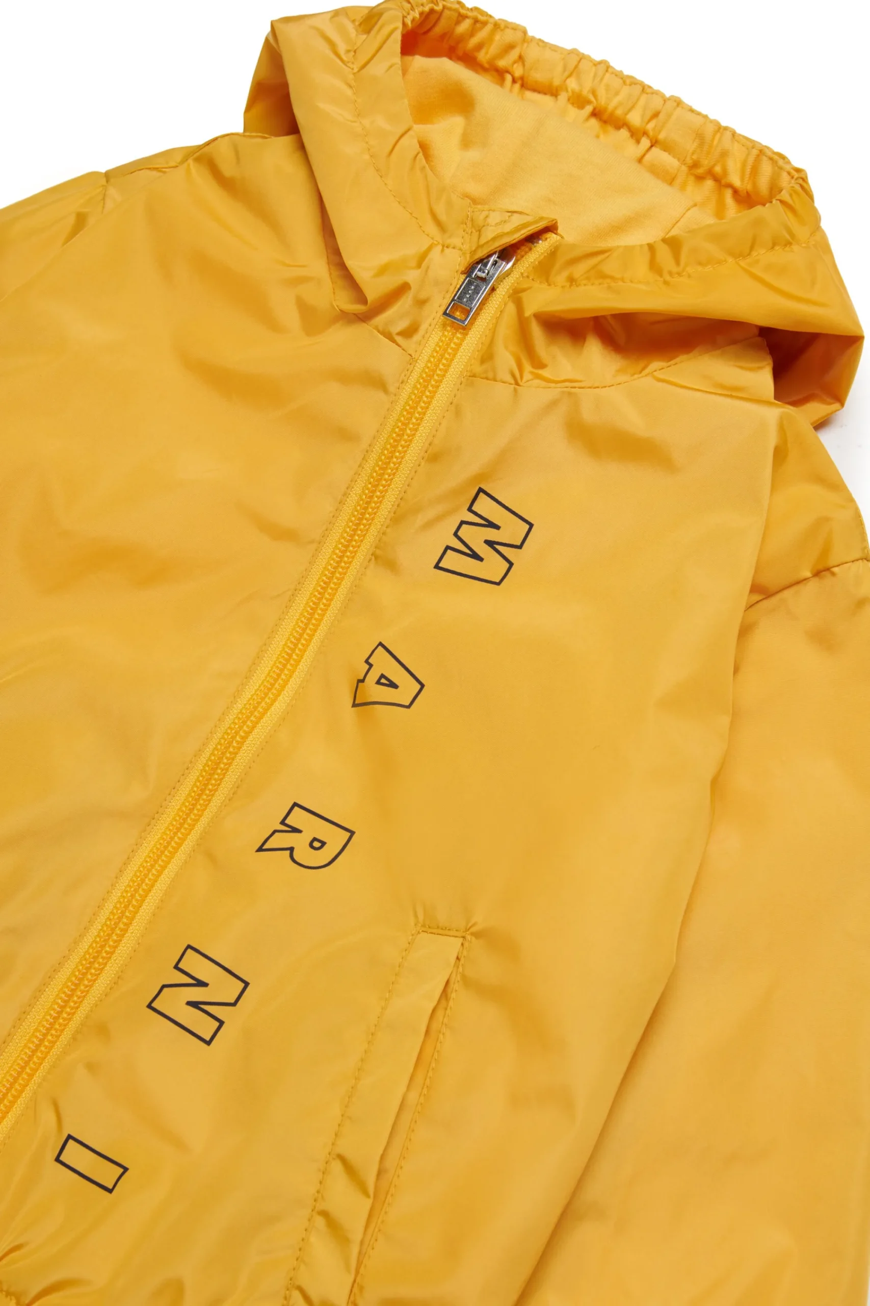 Jackets And Padded Jackets | Logomania>MARNI Outline branded windbreaker jacket intense yellow