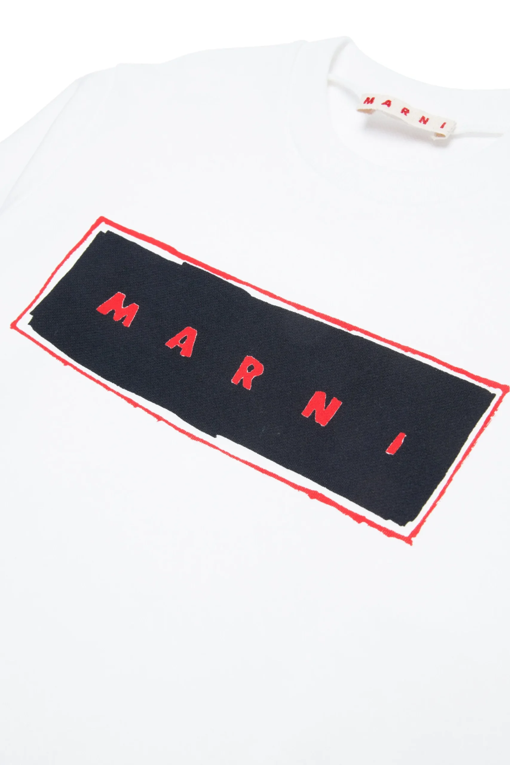 Sweatshirts | Sweatshirts>MARNI Print branded crew-neck sweatshirt natural white