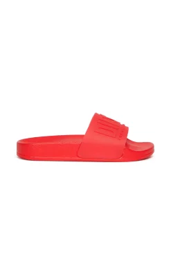 Logomania | Logomania>DIESEL Mayemi branded slide slippers racing red