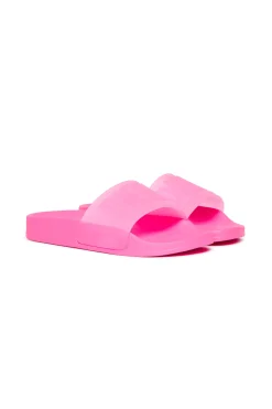 Logomania | Logomania>DIESEL Mayemi branded slide slippers candy pink