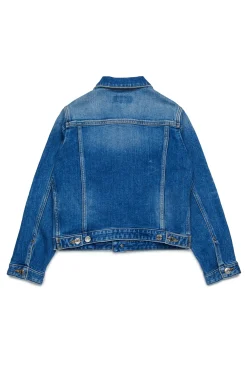 Jackets And Padded Jackets | Denim-Mania>DSQUARED2 Medium jacket with abrasions blue denim