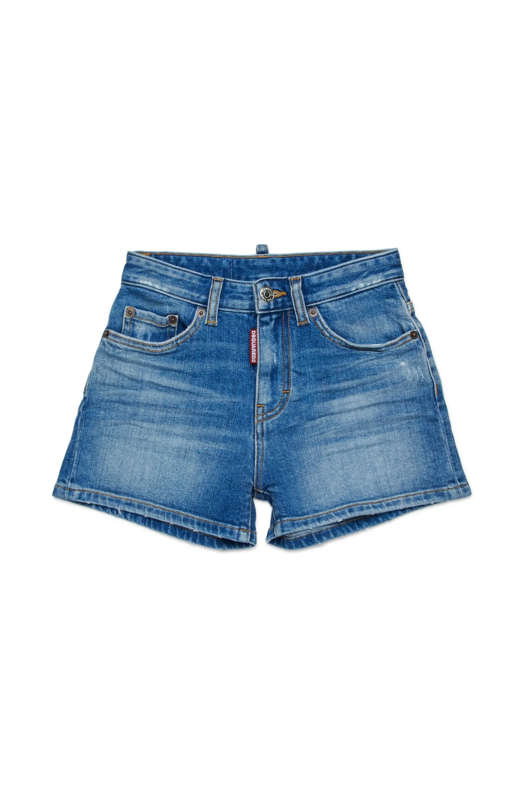 Shorts | Denim-Mania>DSQUARED2 Medium shorts with abrasions blue denim
