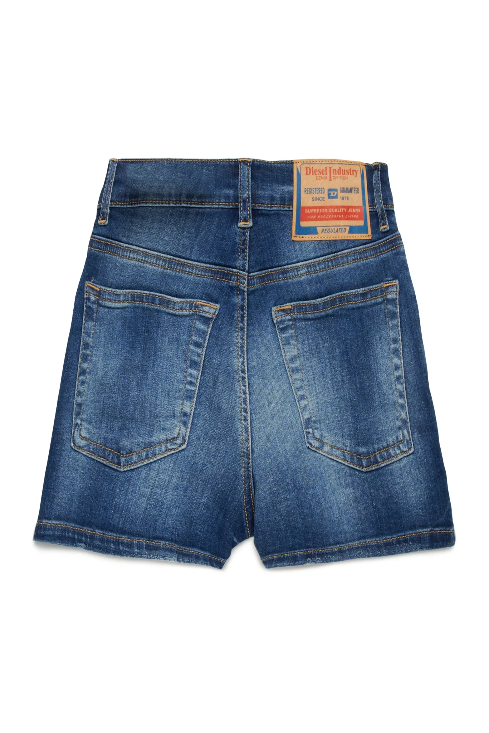 Shorts>DIESEL Medium shorts with rips blue denim