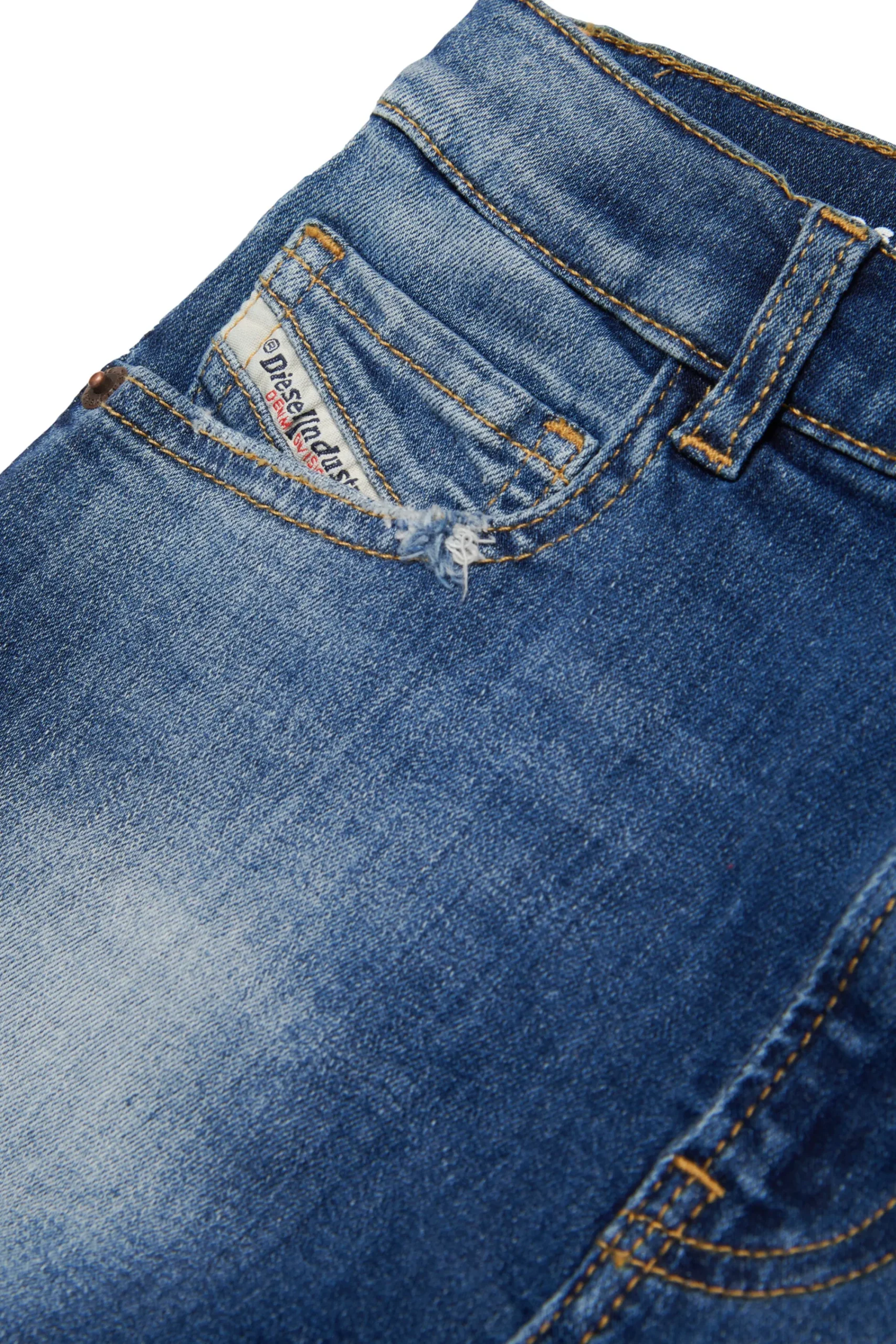 Shorts>DIESEL Medium shorts with rips blue denim
