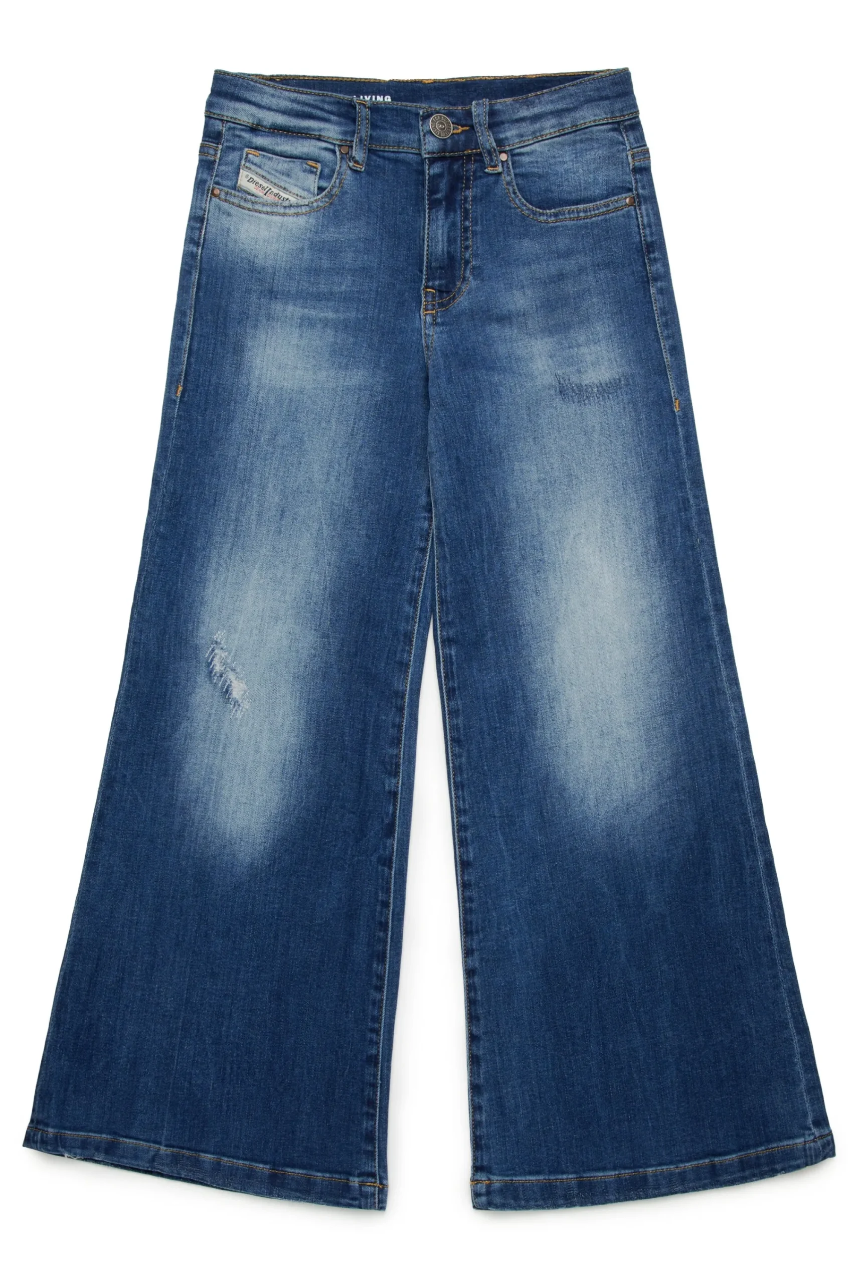 Jeans | Denim-Mania>DIESEL Medium blue flare jeans with rips - 1978 blue denim