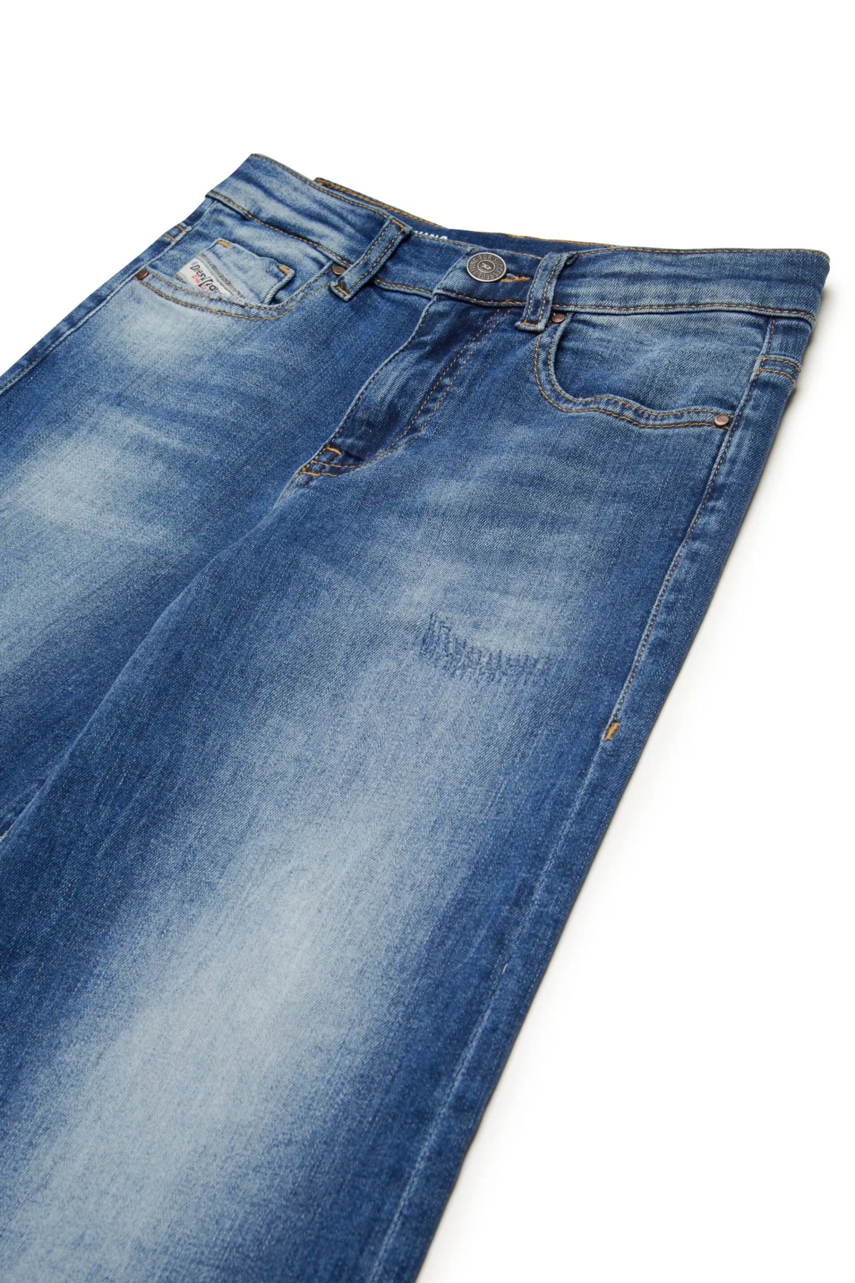 Jeans | Denim-Mania>DIESEL Medium blue flare jeans with rips - 1978 blue denim