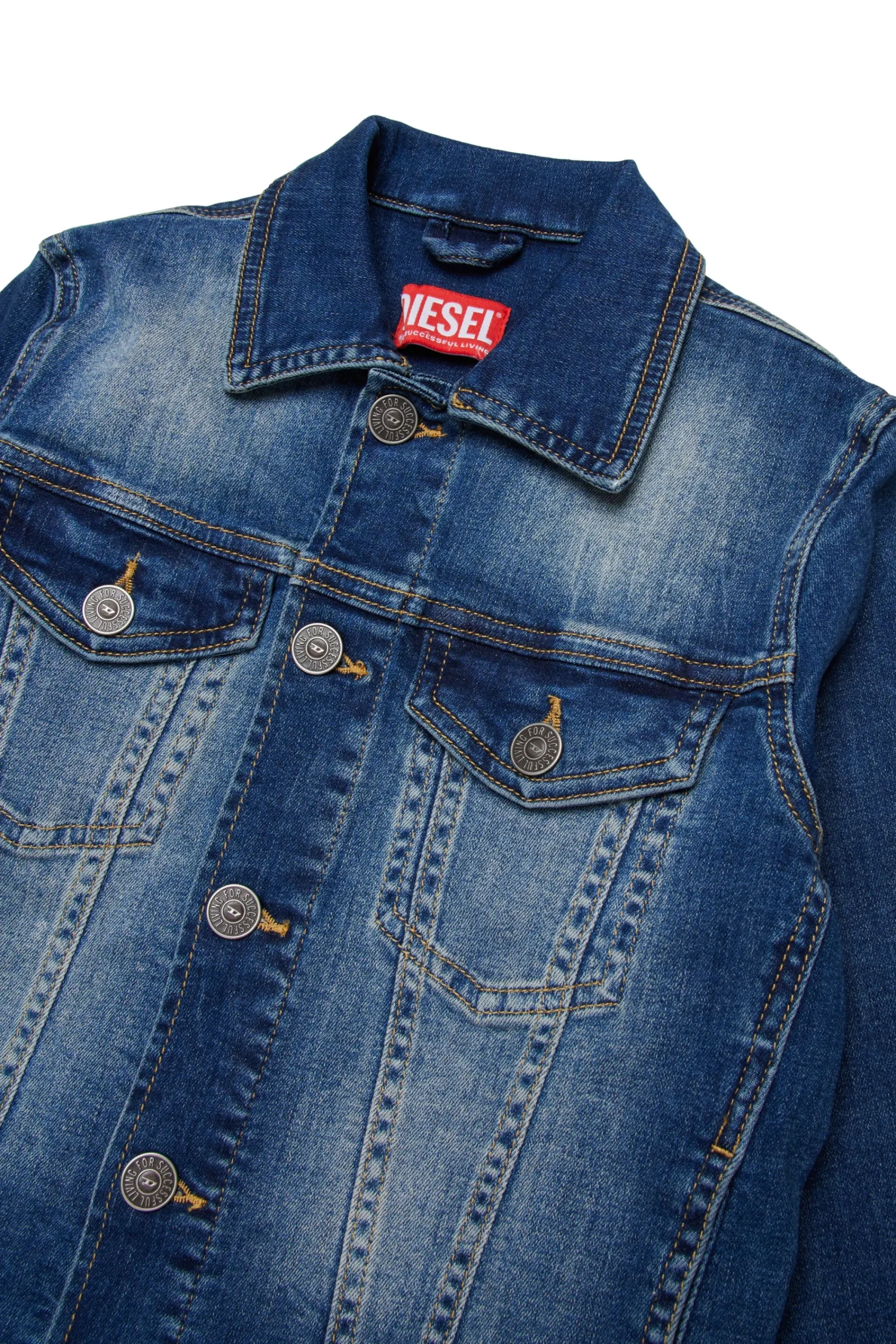 Denim-Mania | Denim-Mania>DIESEL Medium blue shaded denim trucker jacket blue denim