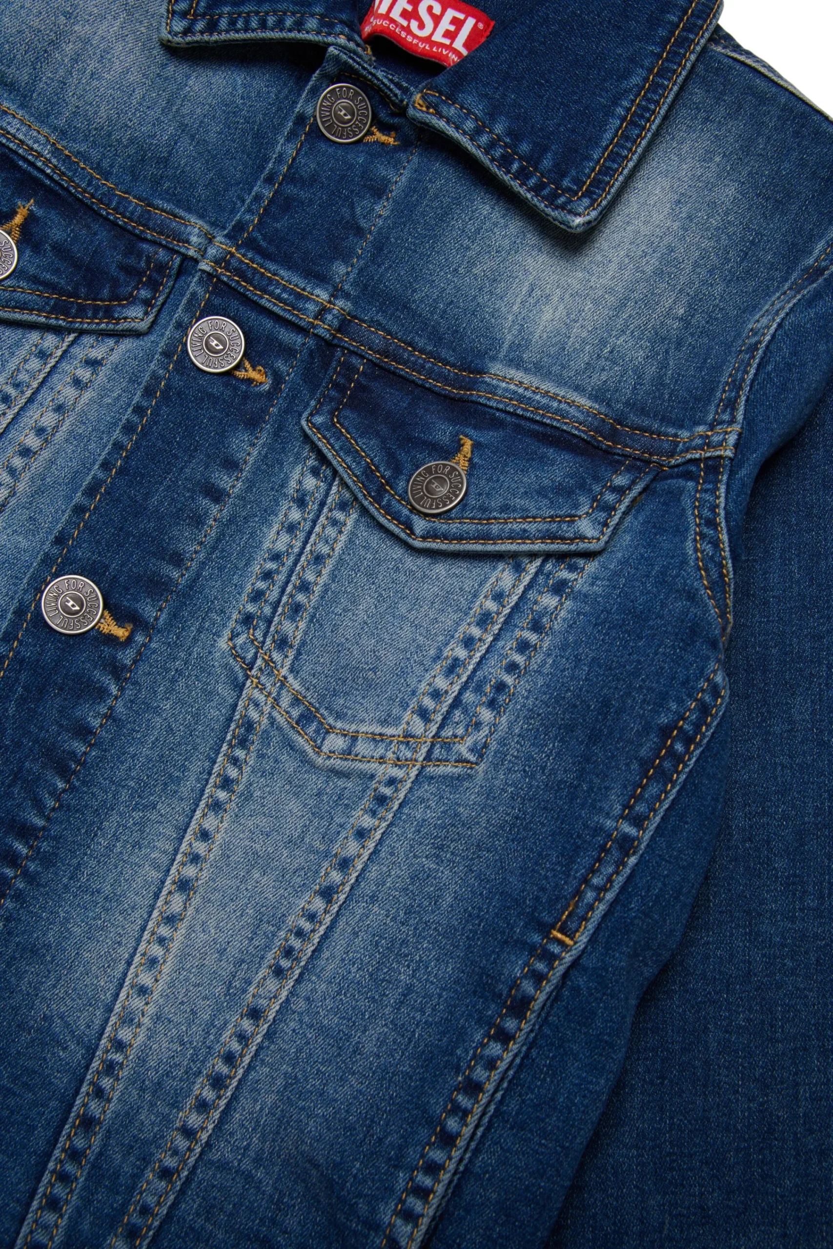Denim-Mania | Denim-Mania>DIESEL Medium blue shaded denim trucker jacket blue denim