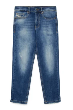 Denim-Mania | Denim-Mania>DIESEL Medium blue tapered jeans with rips - D-Lucas blue denim