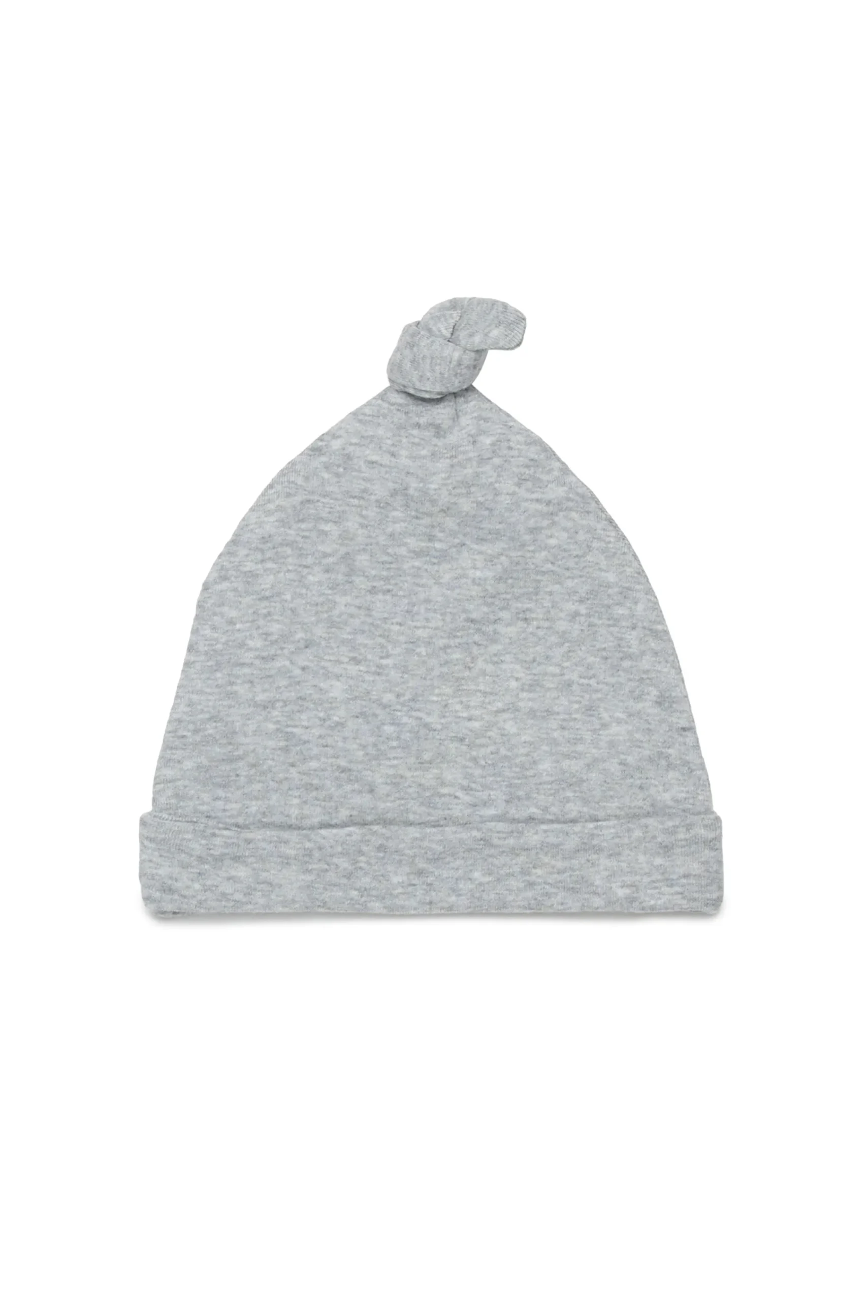 Newborn (0-12M) | Oval D By Diesel>DIESEL Micro ribbing beanie with Oval D logo grey melange