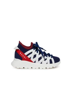Sneakers | Sneakers>MARNI Mid sock colorblock trainers blue navy