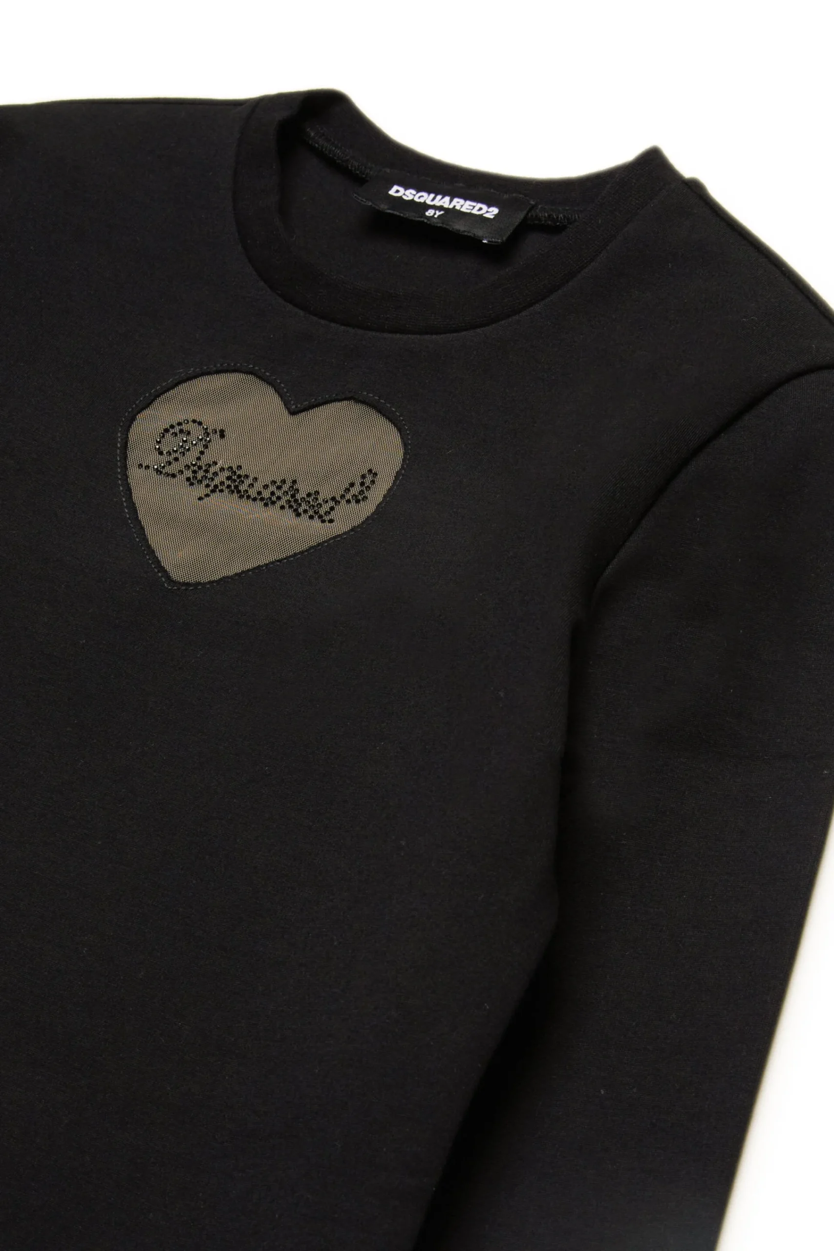 Dresses>DSQUARED2 Milano knit dress with tulle heart black