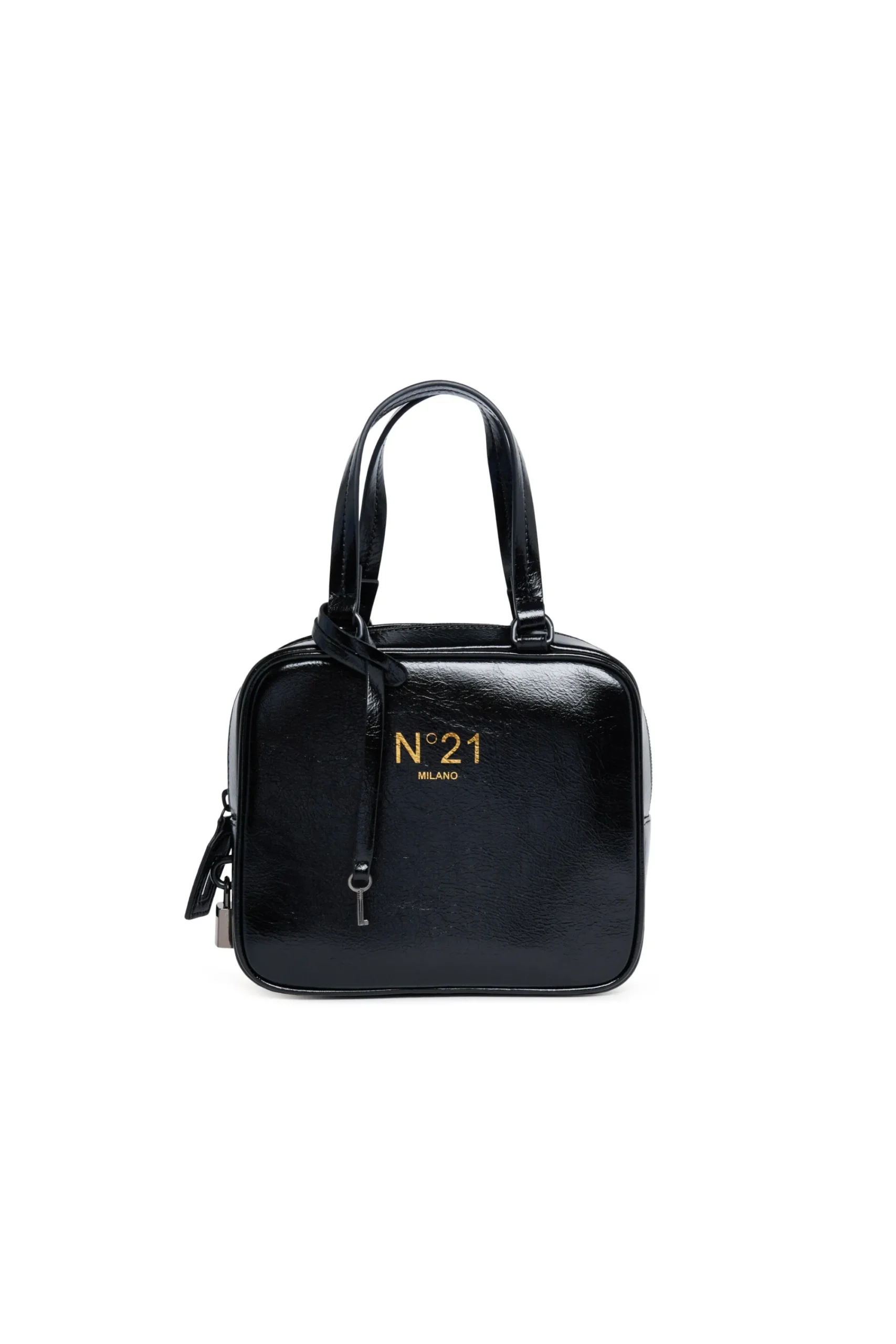 Bags And Backpacks>N°21 Mini imitation leather bowling bag black