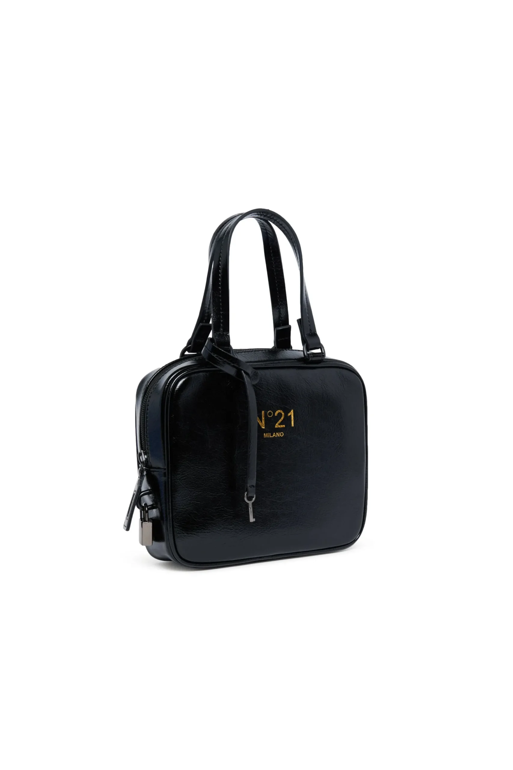 Bags And Backpacks>N°21 Mini imitation leather bowling bag black