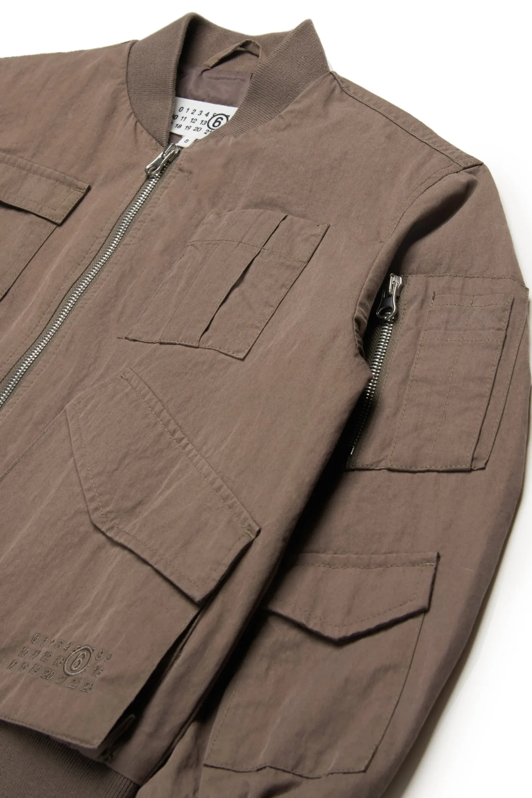 Jackets And Padded Jackets | Jackets And Padded Jackets>MM6 MAISON MARGIELA Numeric logo bomber jacket brown