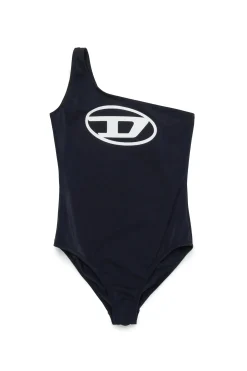 Swimwear | Oval D By Diesel>DIESEL One-piece swimsuit branded with Oval D logo black