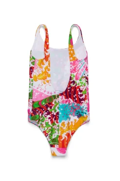 Swimwear | Swimwear>DSQUARED2 One-piece swimsuit Psychedelic Dreams slime green