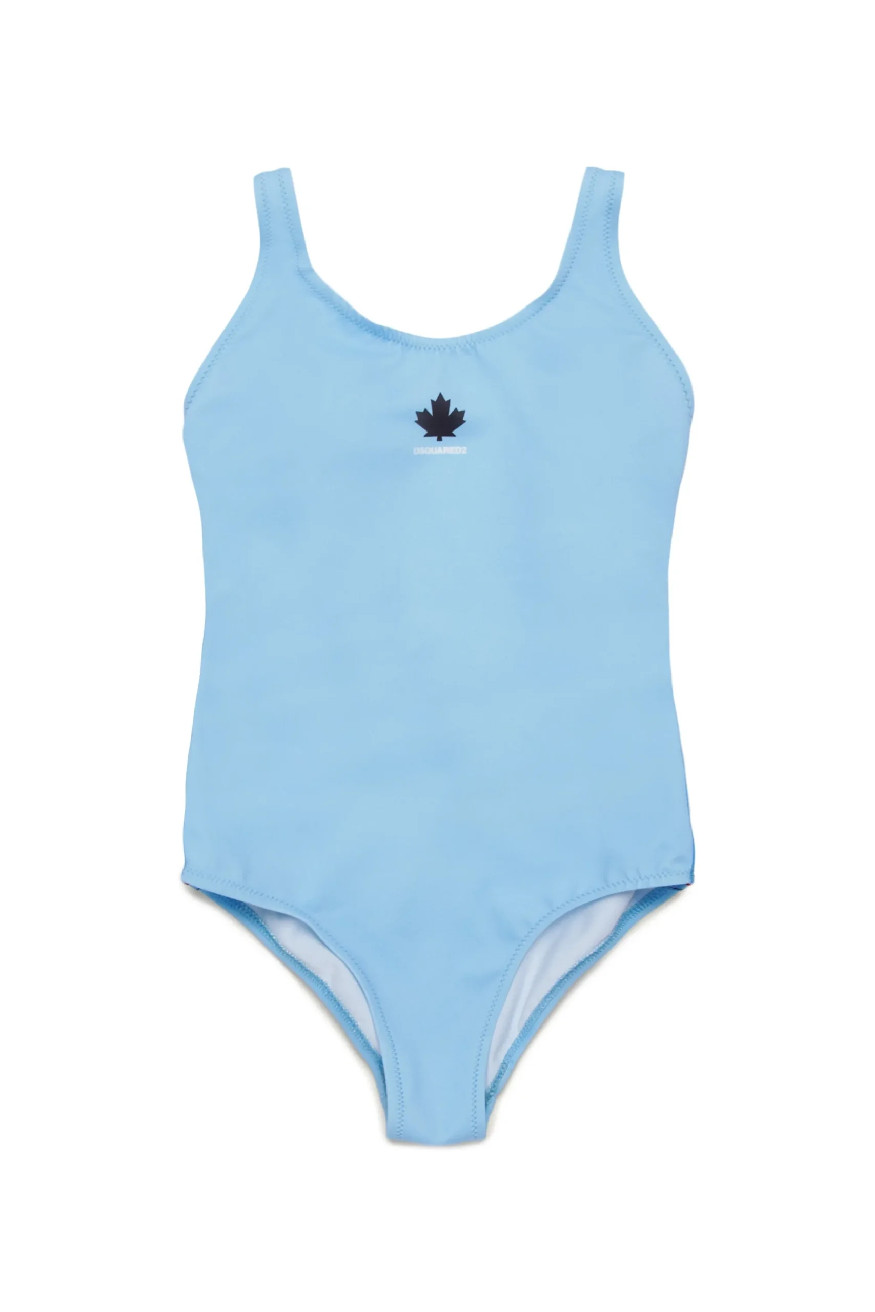 Swimwear | Swimwear>DSQUARED2 One-piece swimsuit with branded bands new light blue
