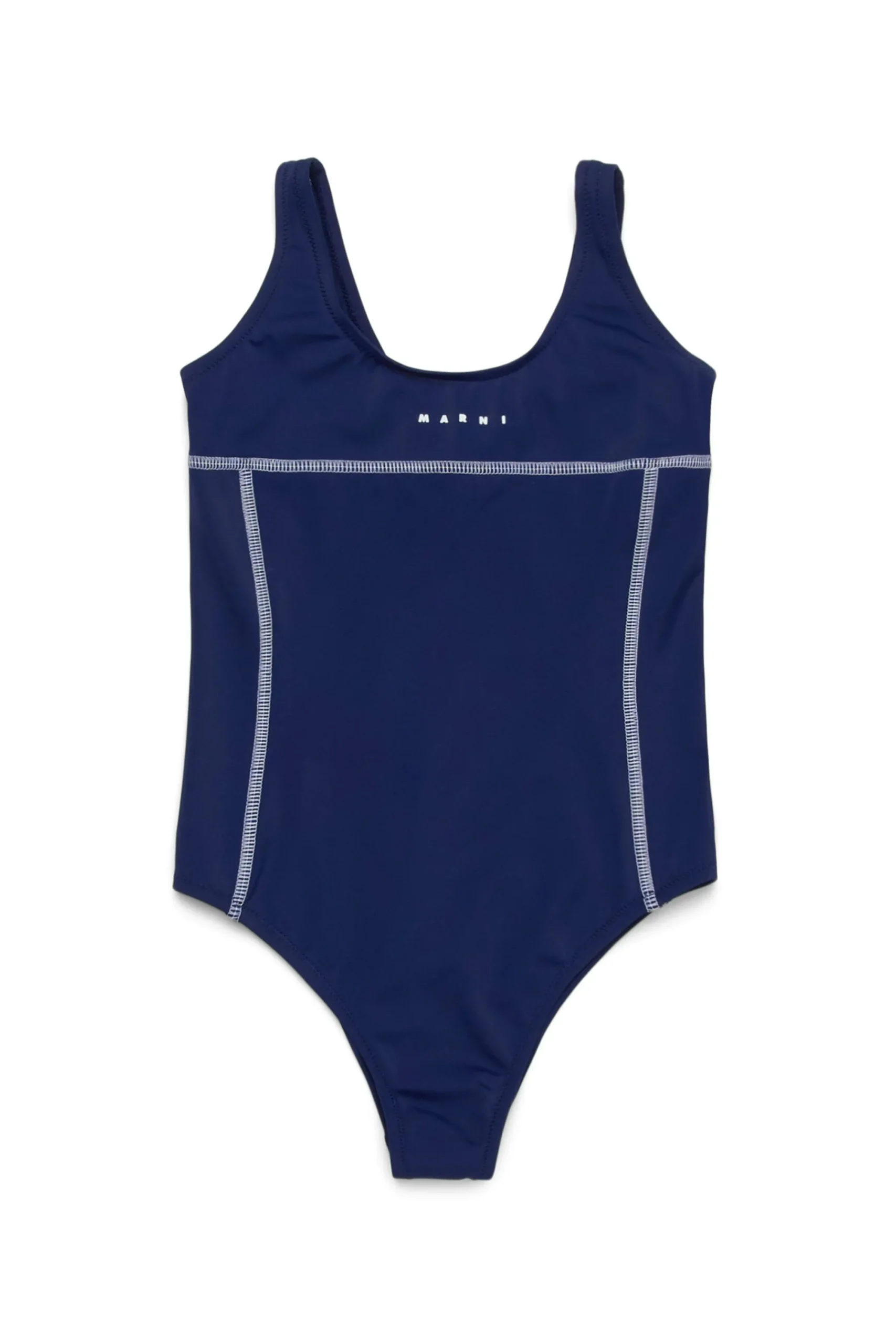 Swimwear | Swimwear>MARNI One-piece swimsuit with institutional logo blue navy