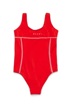 Swimwear | Swimwear>MARNI One-piece swimsuit with institutional logo red