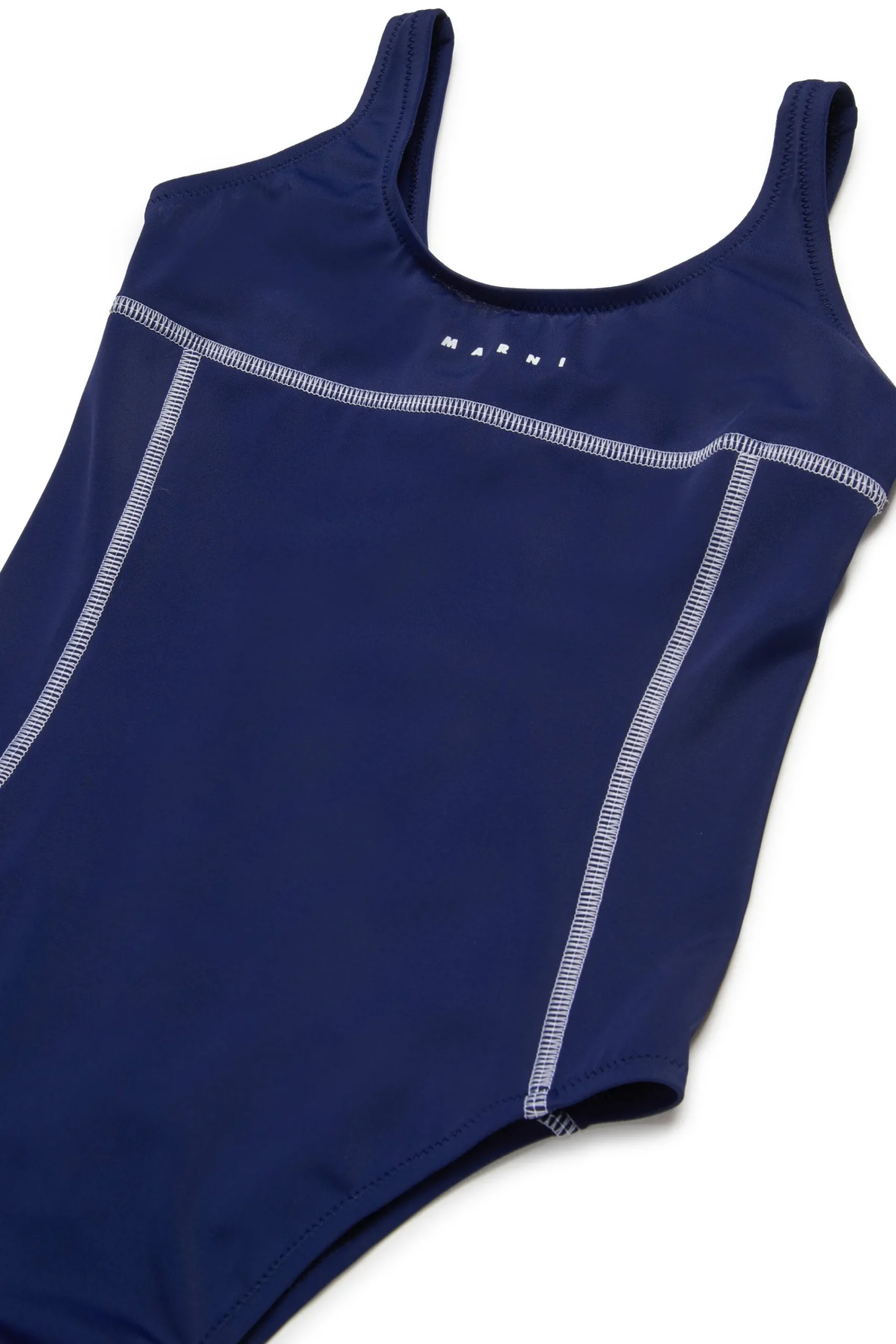 Swimwear | Swimwear>MARNI One-piece swimsuit with institutional logo blue navy