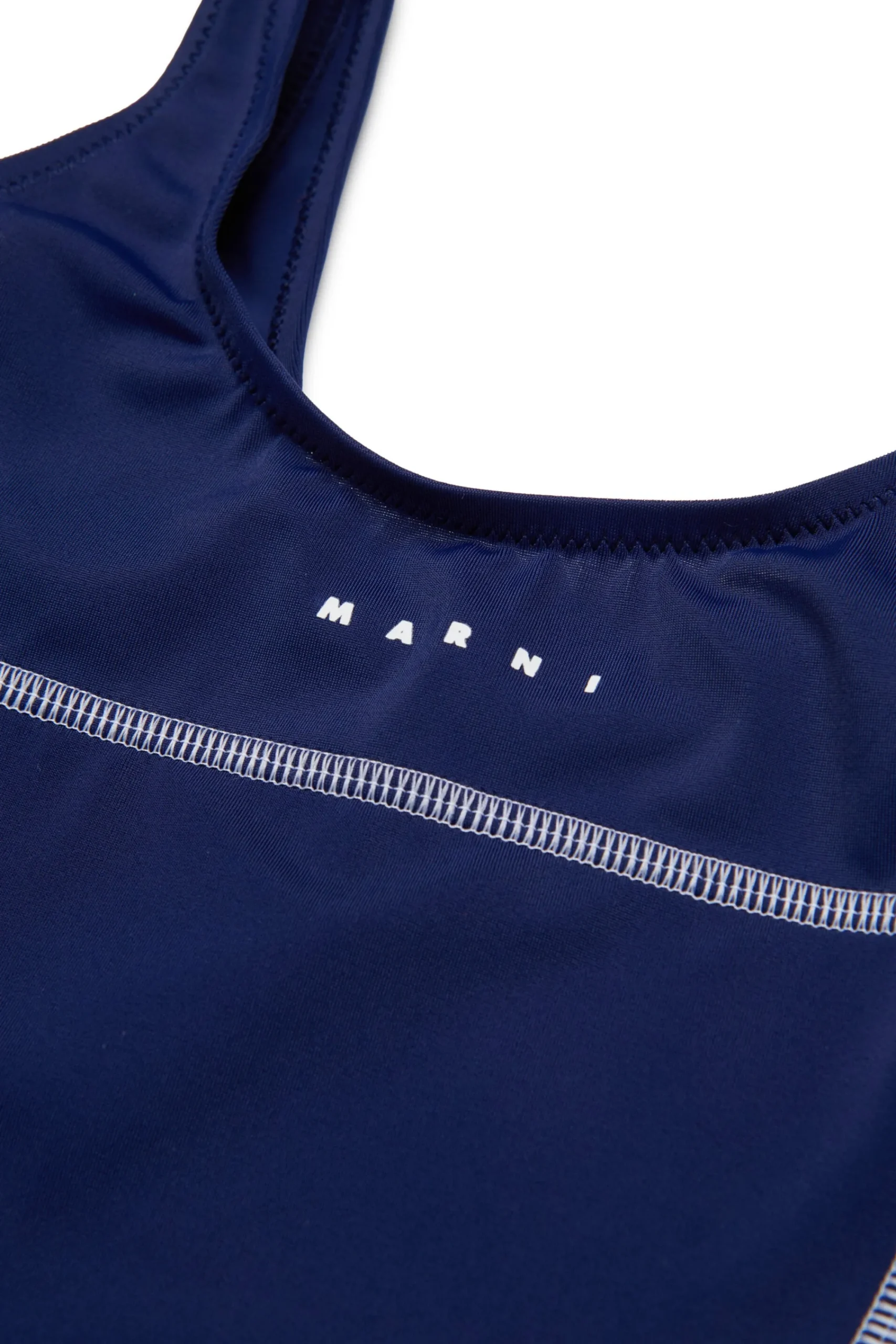 Swimwear | Swimwear>MARNI One-piece swimsuit with institutional logo blue navy