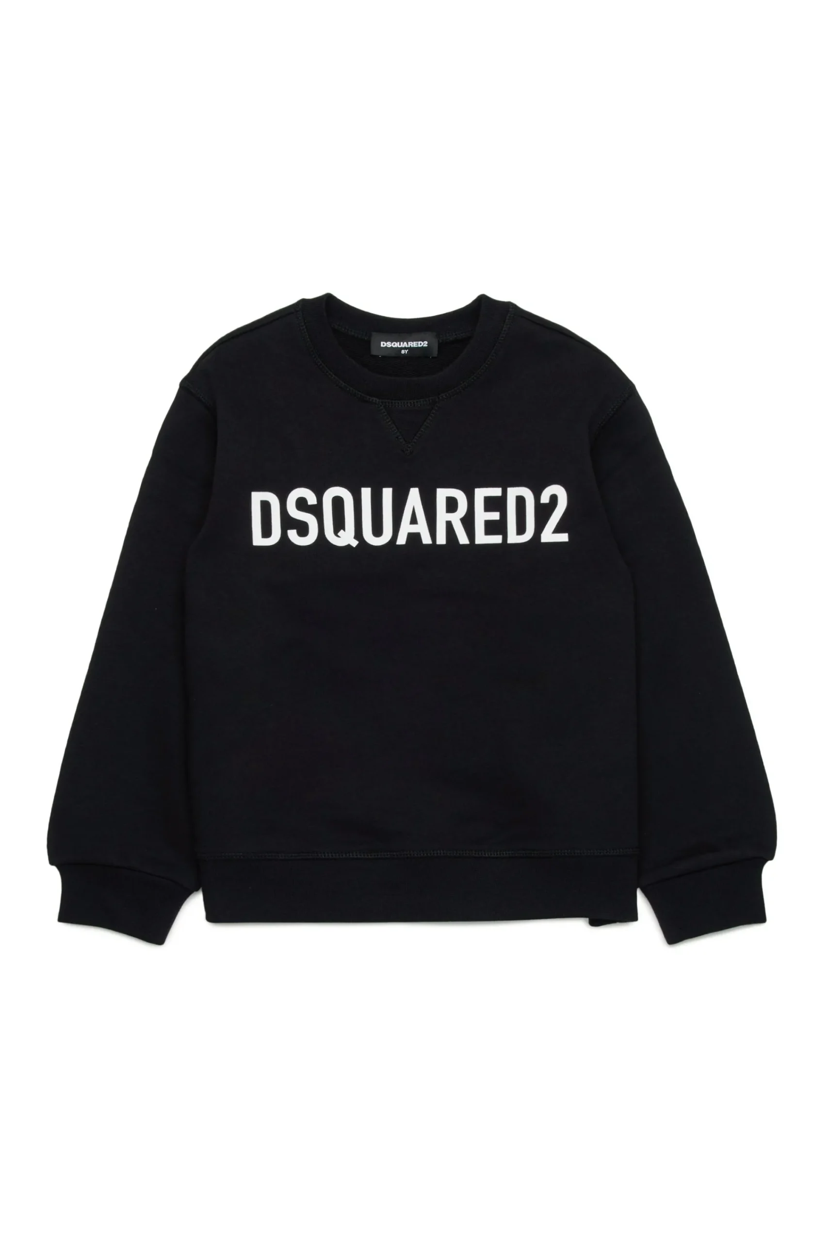 Sweatshirts | Sweatshirts>DSQUARED2 Organic cotton crew-neck sweatshirt with logo black