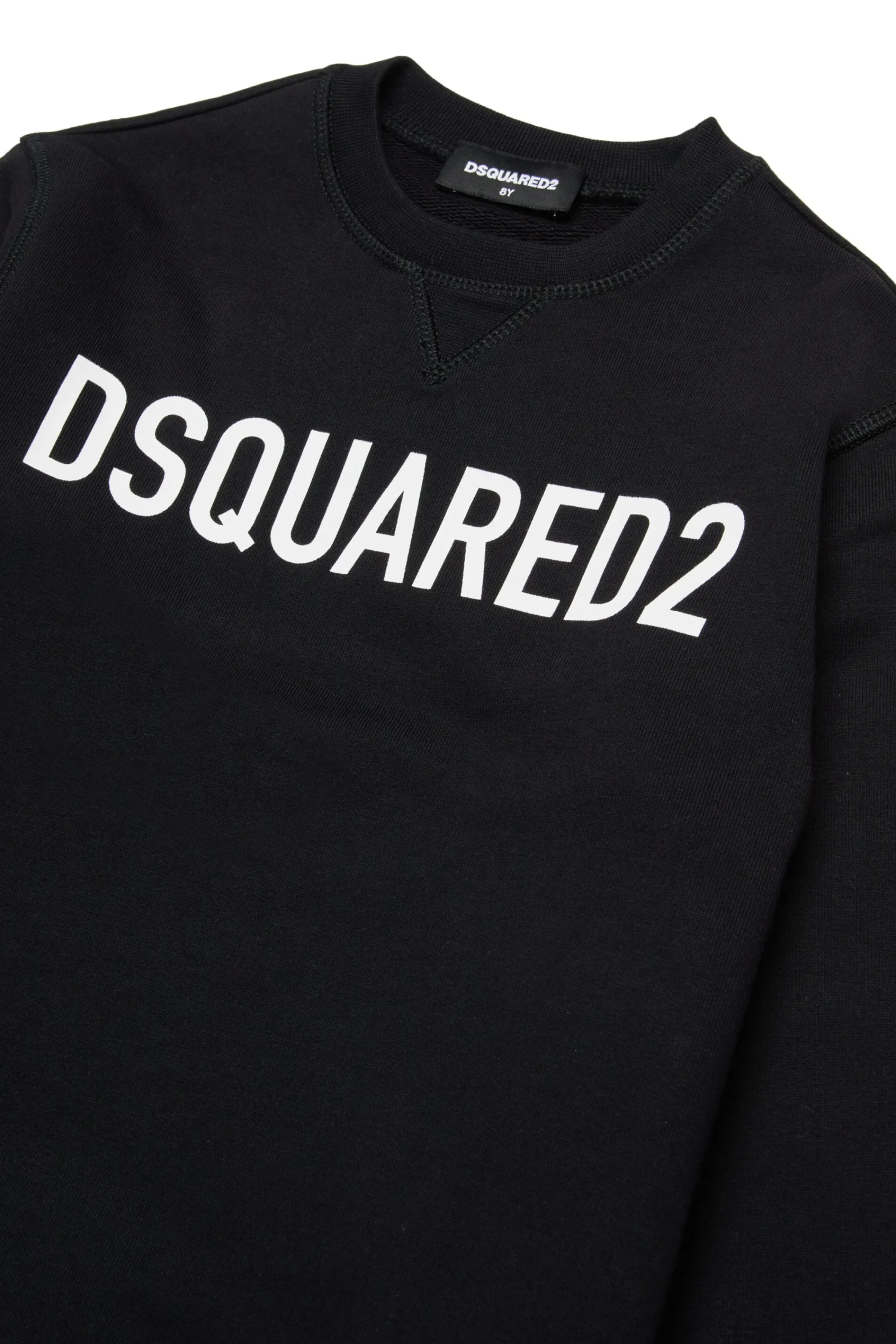 Sweatshirts | Sweatshirts>DSQUARED2 Organic cotton crew-neck sweatshirt with logo black