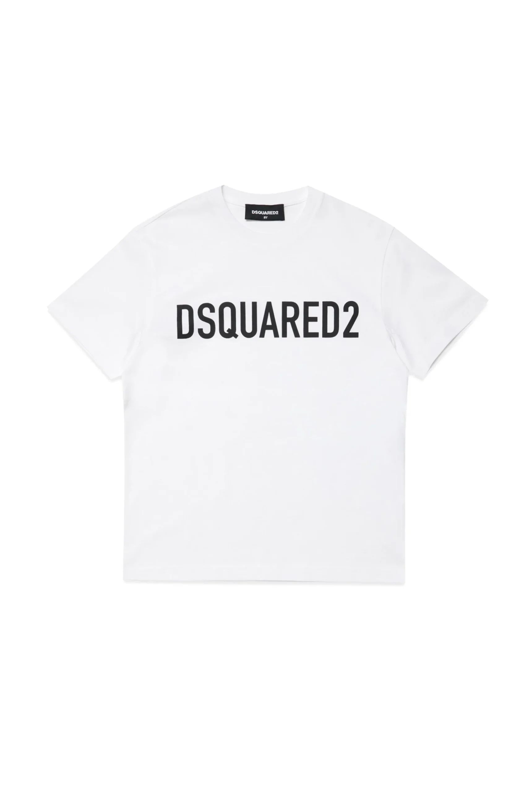 T-Shirts | T-Shirts>DSQUARED2 Organic cotton jersey crewneck t-shirt with logo white