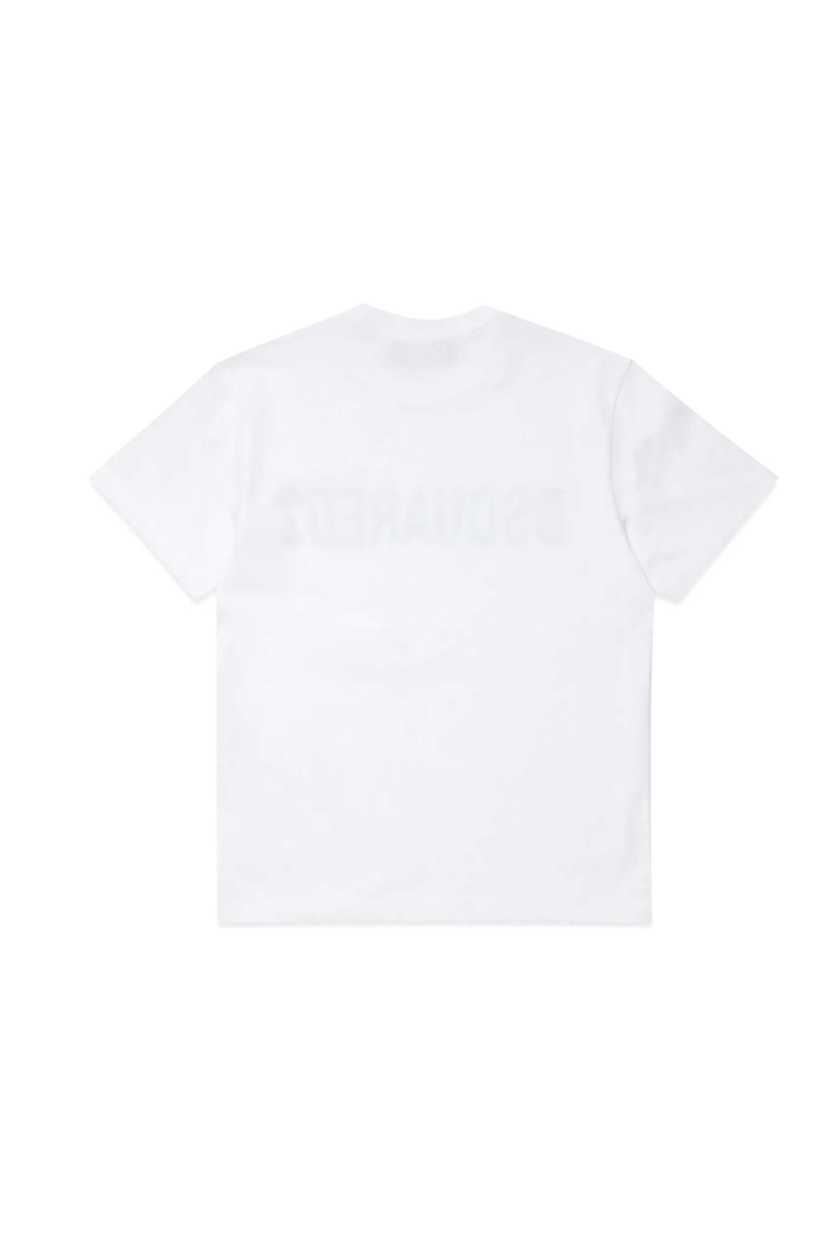 T-Shirts | T-Shirts>DSQUARED2 Organic cotton jersey crewneck t-shirt with logo white