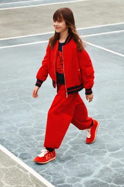 Jackets And Padded Jackets>MAX&Co. Ottoman bomber jacket fiery red