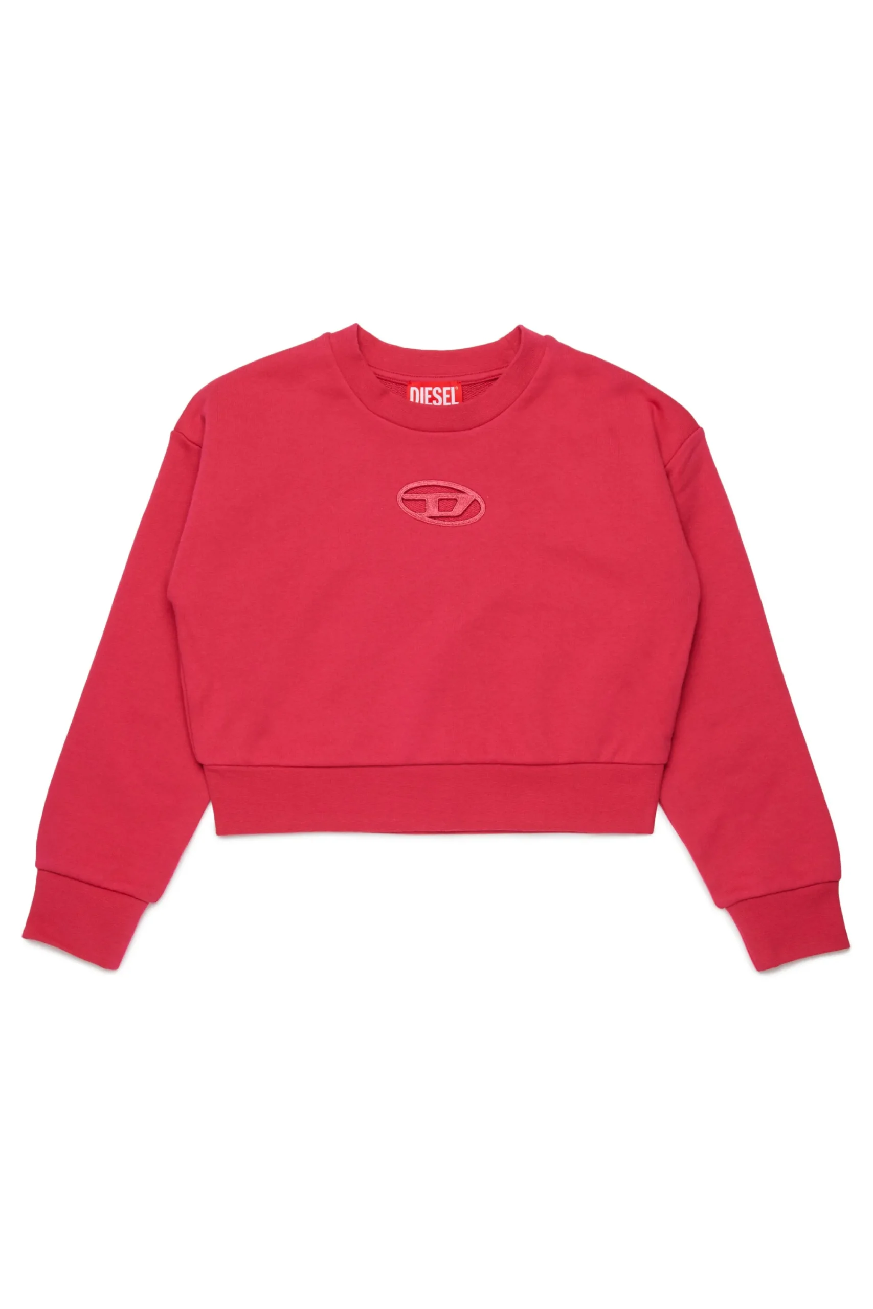 Sweatshirts | Oval D By Diesel>DIESEL Oval D branded crew-neck sweatshirt strawberry pink