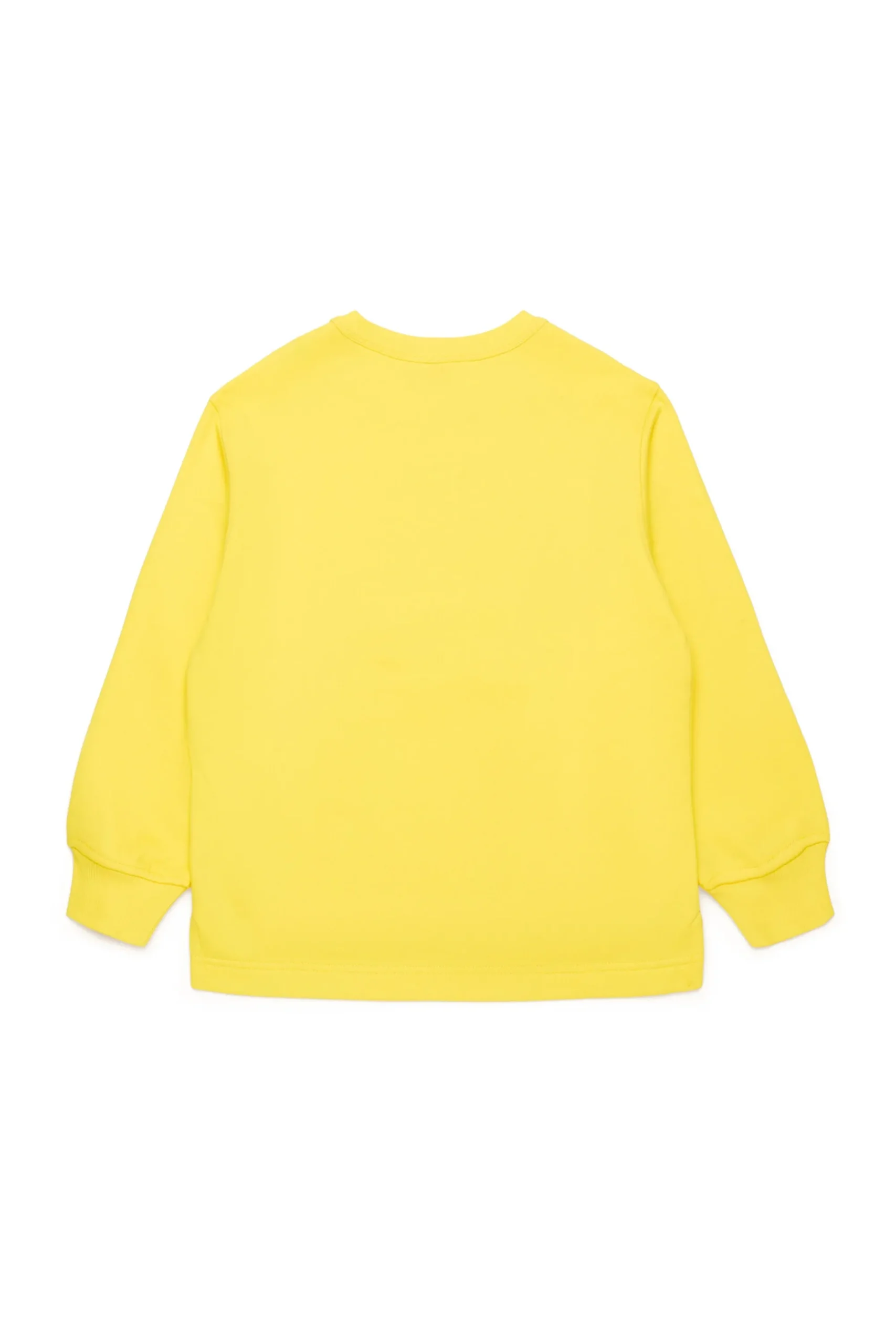 Sweatshirts>DIESEL Oval D branded crew-neck sweatshirt lemon yellow