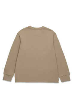 Sweatshirts>DIESEL Oval D branded crew-neck sweatshirt sand