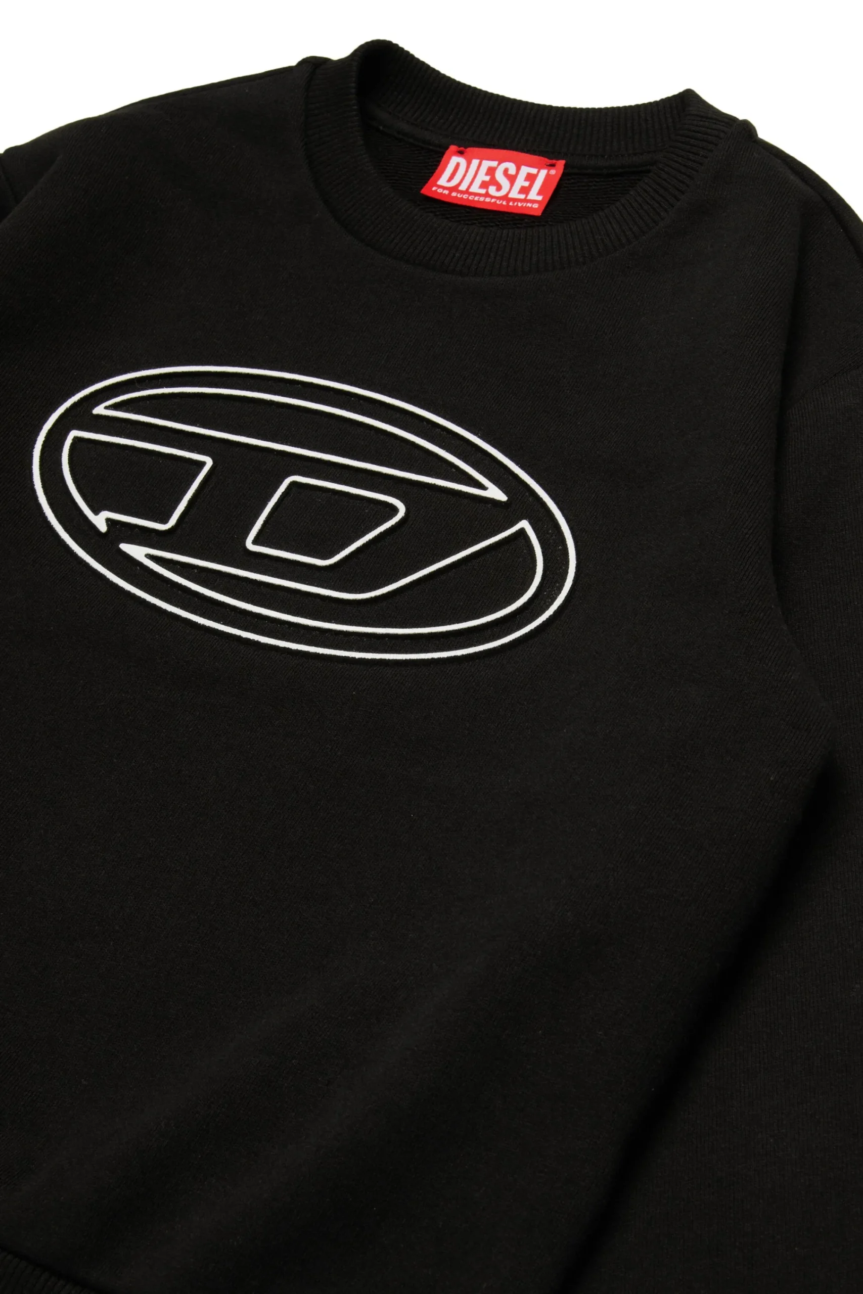 Sweatshirts>DIESEL Oval D branded crew-neck sweatshirt black