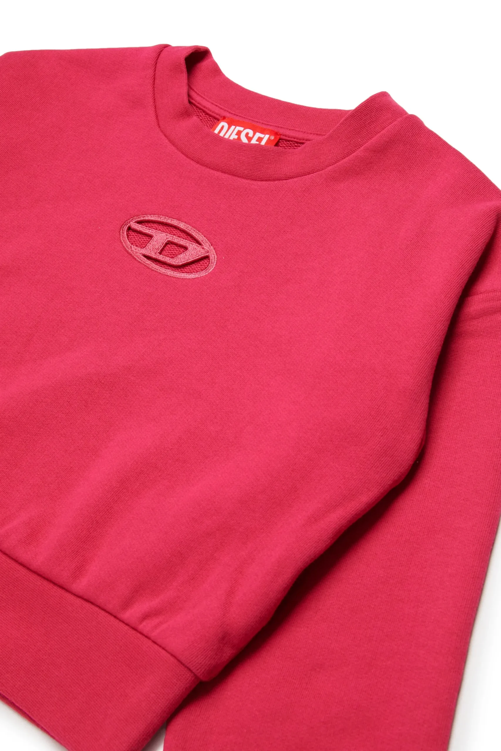 Sweatshirts | Oval D By Diesel>DIESEL Oval D branded crew-neck sweatshirt strawberry pink