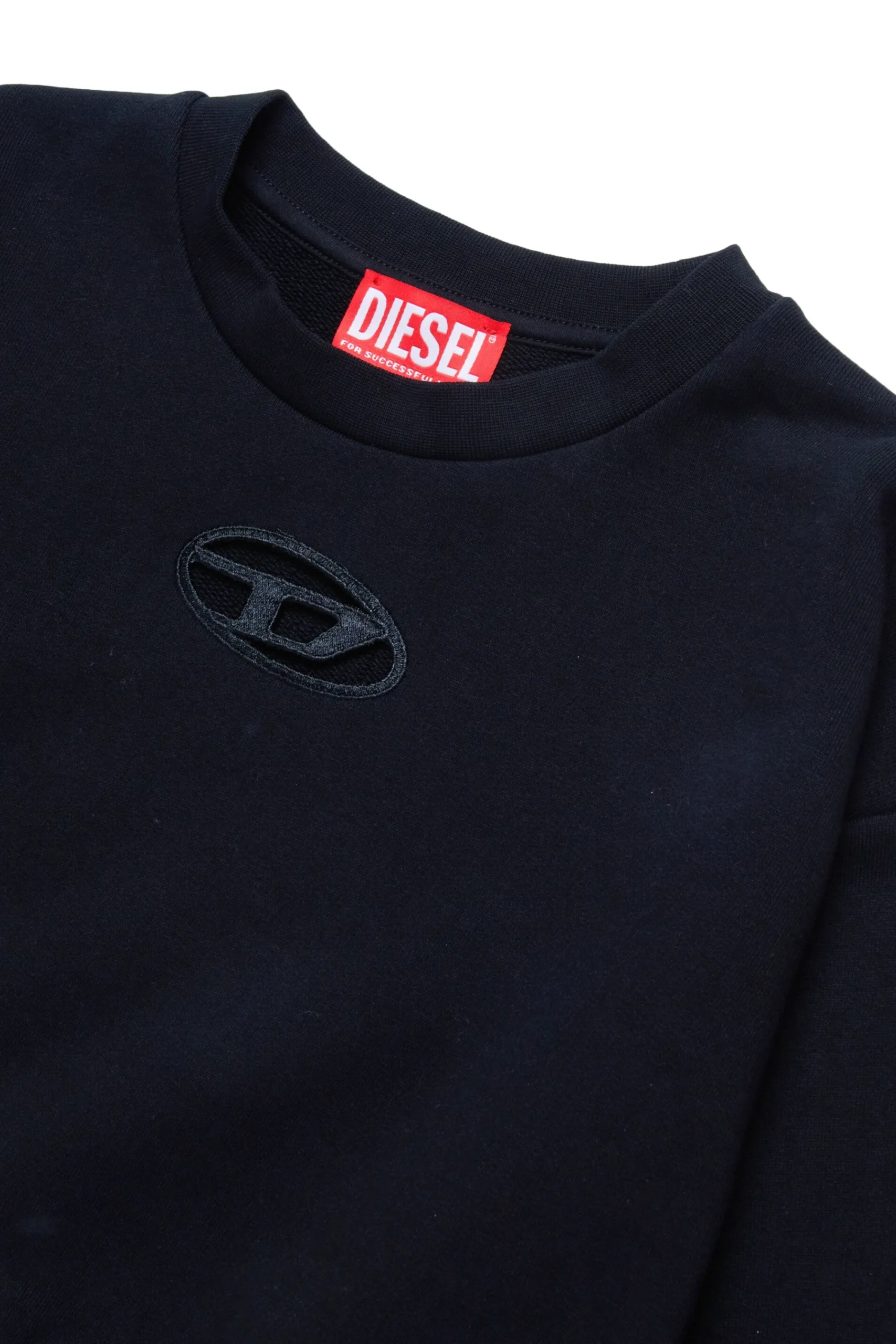 Sweatshirts>DIESEL Oval D branded crew-neck sweatshirt black