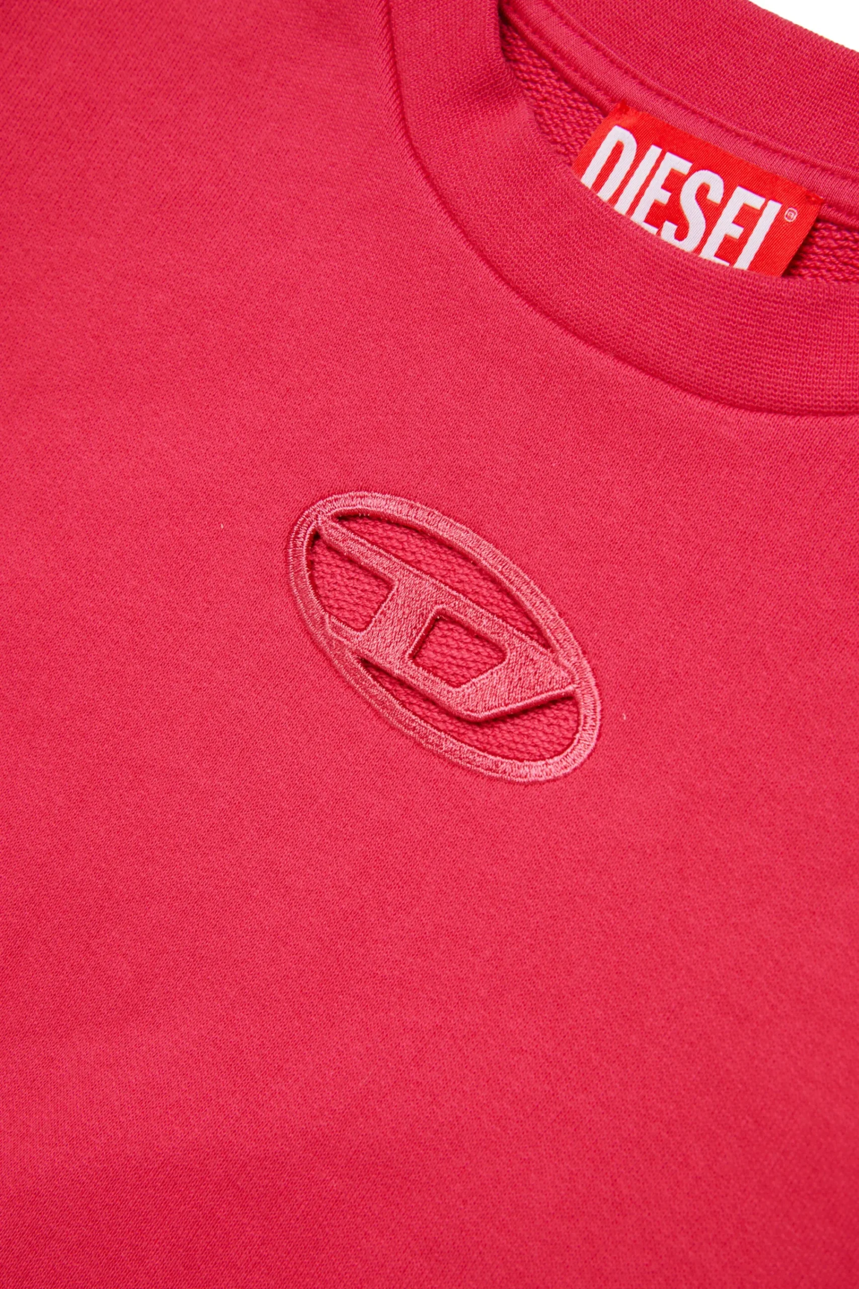 Sweatshirts | Oval D By Diesel>DIESEL Oval D branded crew-neck sweatshirt strawberry pink