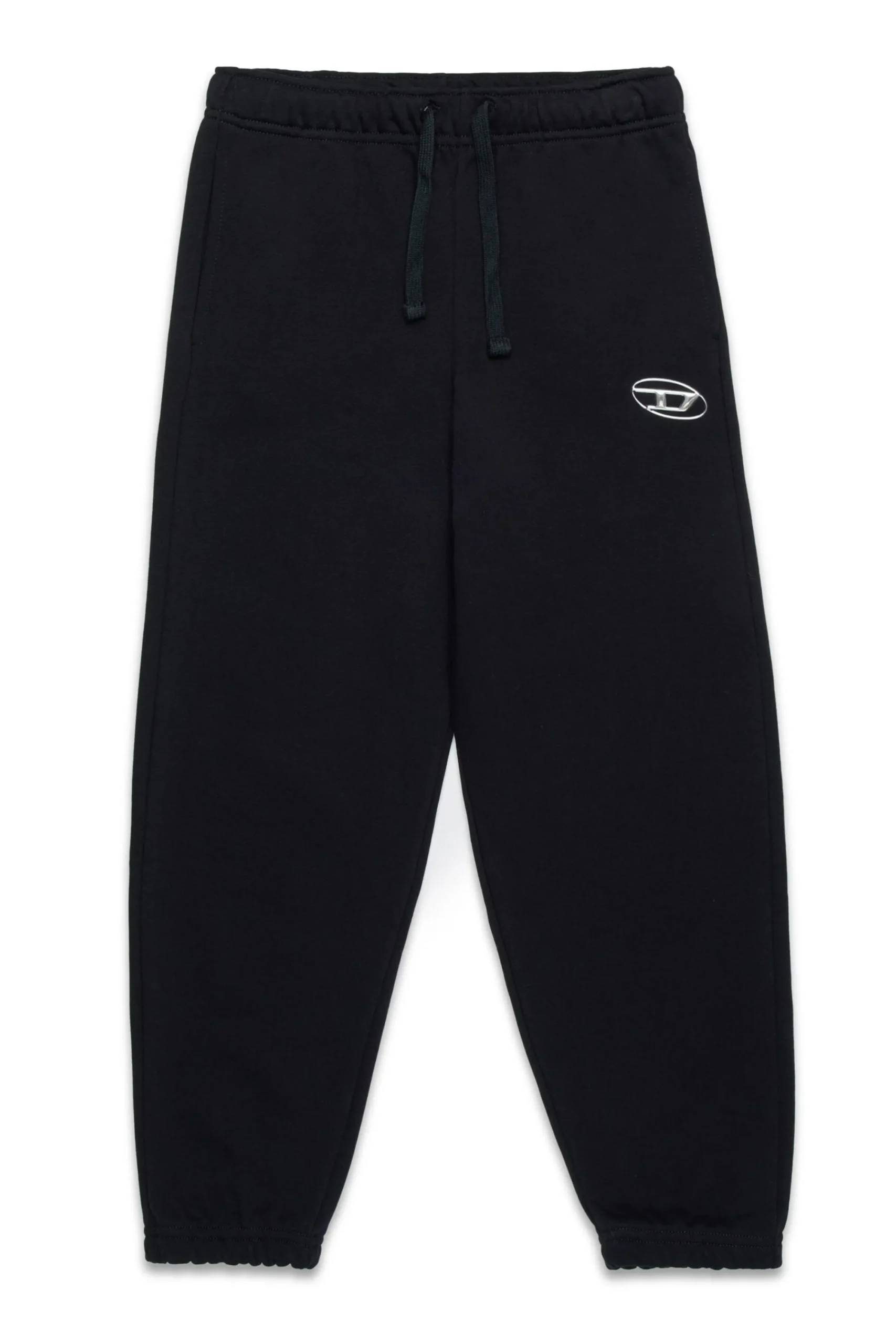 Pants>DIESEL Oval D branded fleece jogger trousers black