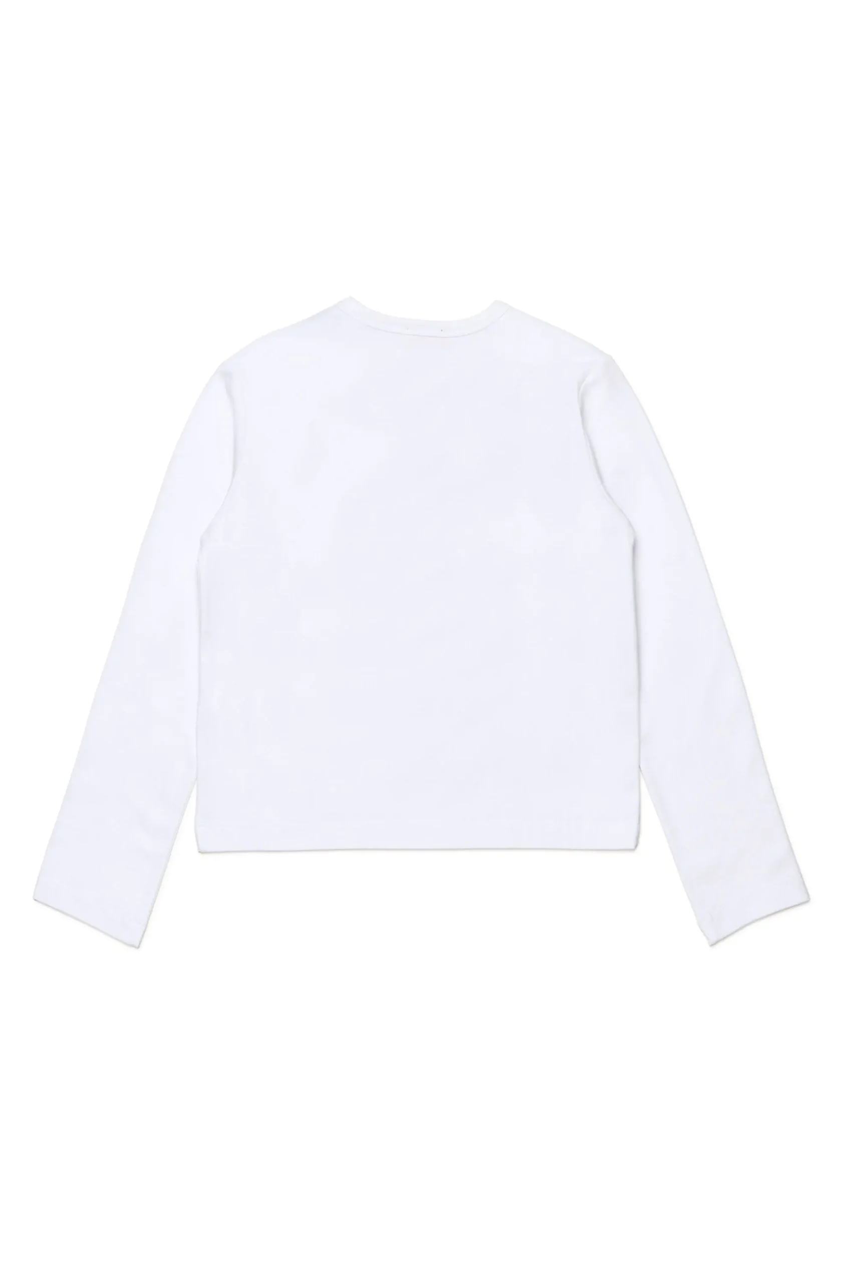 T-Shirts>DIESEL Oval D branded long-sleeved T-shirt white