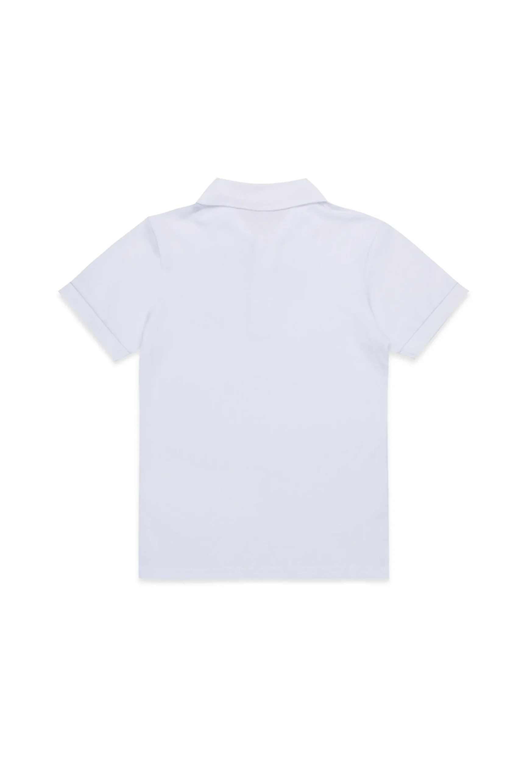 T-Shirts>DIESEL Oval D branded piqué polo shirt white