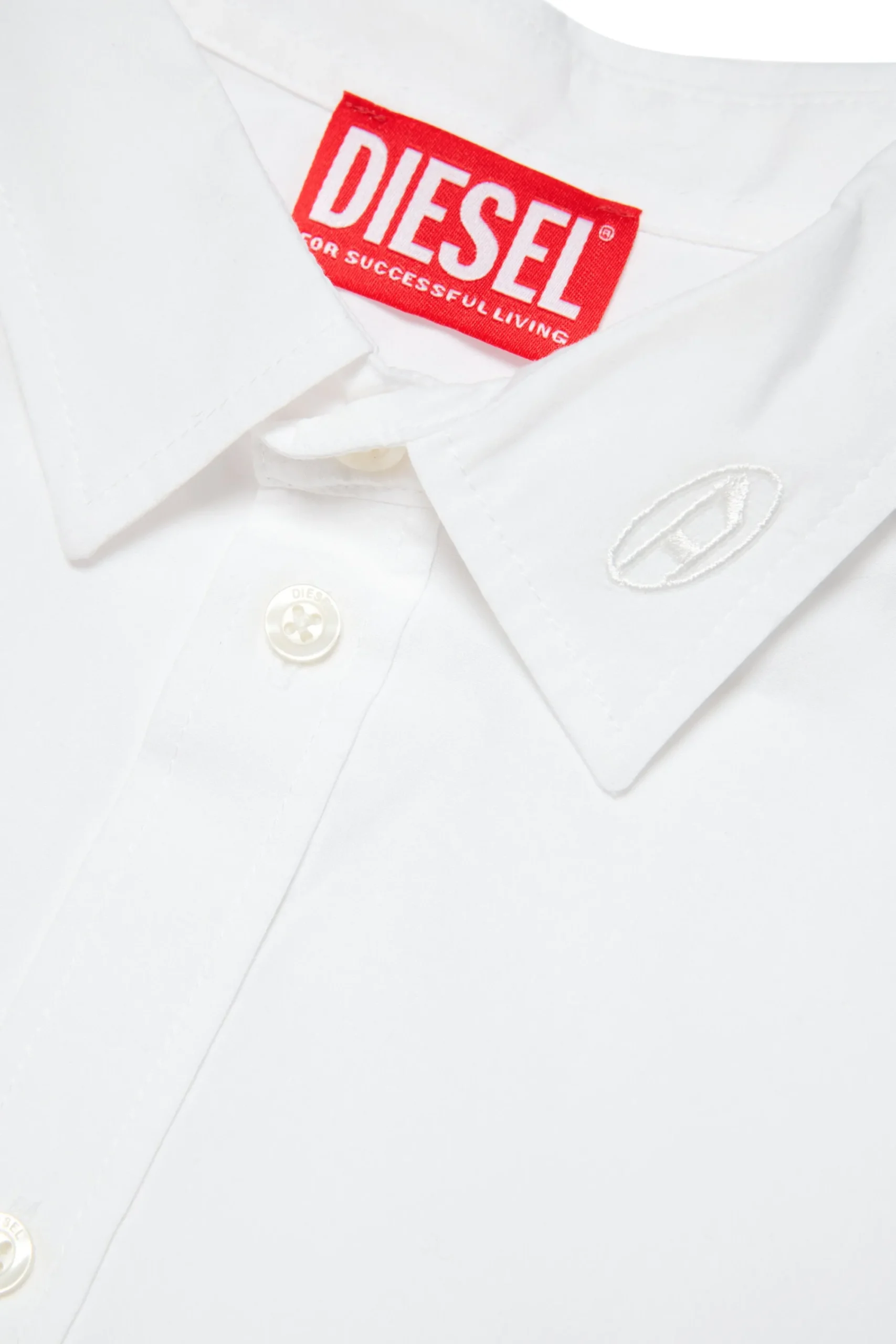 Oval D By Diesel | Oval D By Diesel>DIESEL Oval D branded poplin shirt white