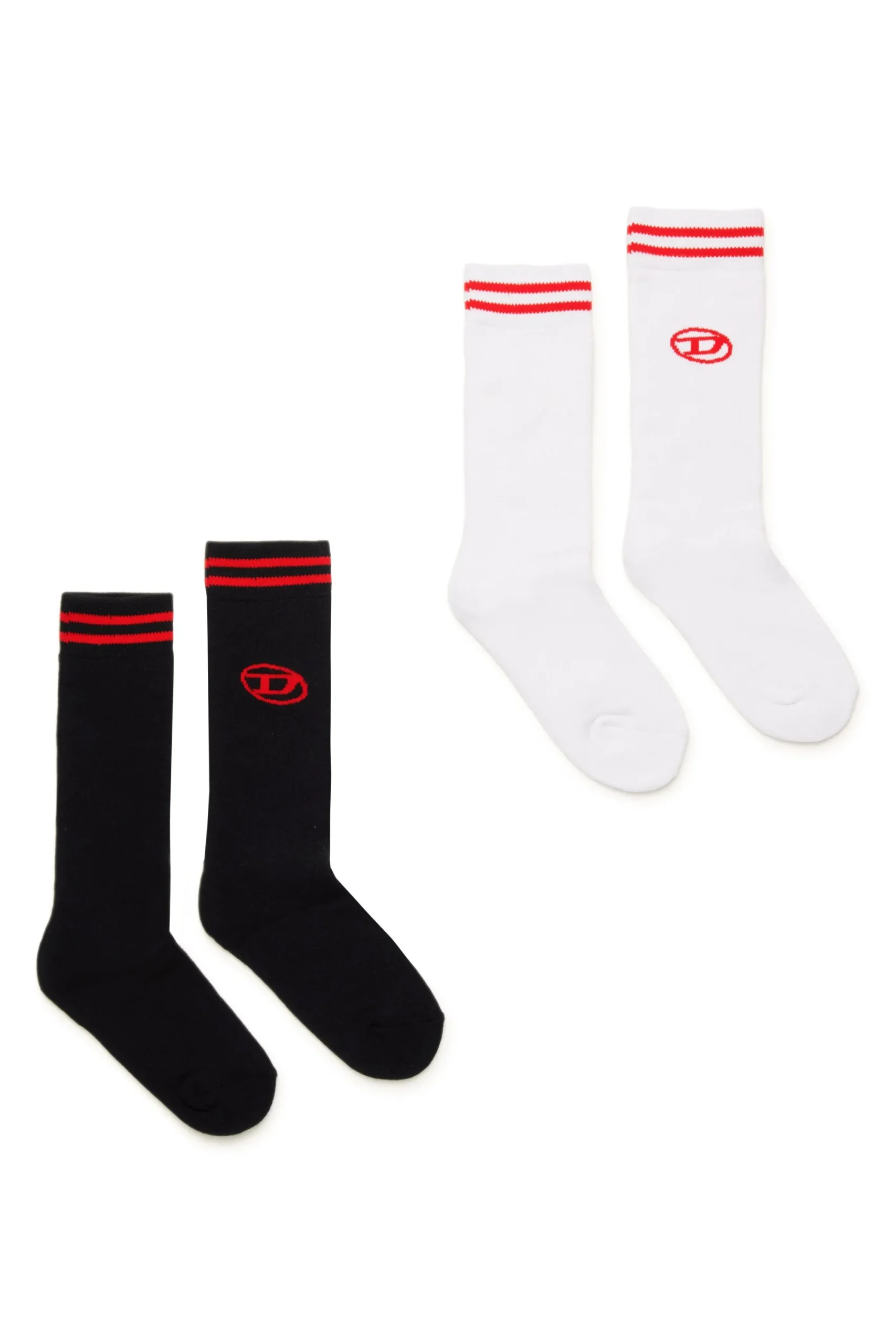Socks | Oval D By Diesel>DIESEL Oval D branded set of two pairs of socks black
