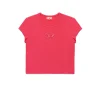 T-Shirts | Oval D By Diesel>DIESEL Oval D branded T-shirt strawberry pink