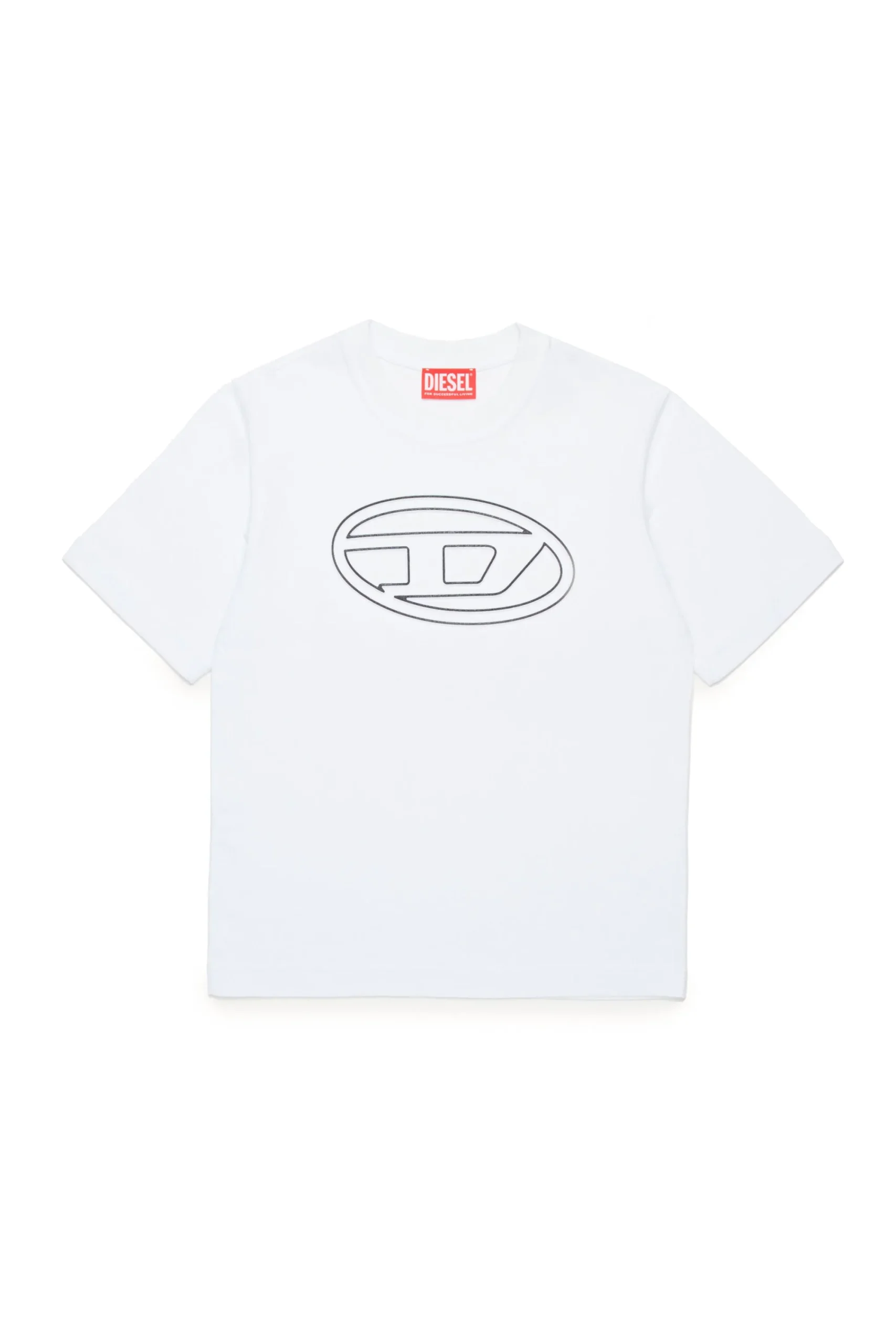 T-Shirts>DIESEL Oval D branded T-shirt white