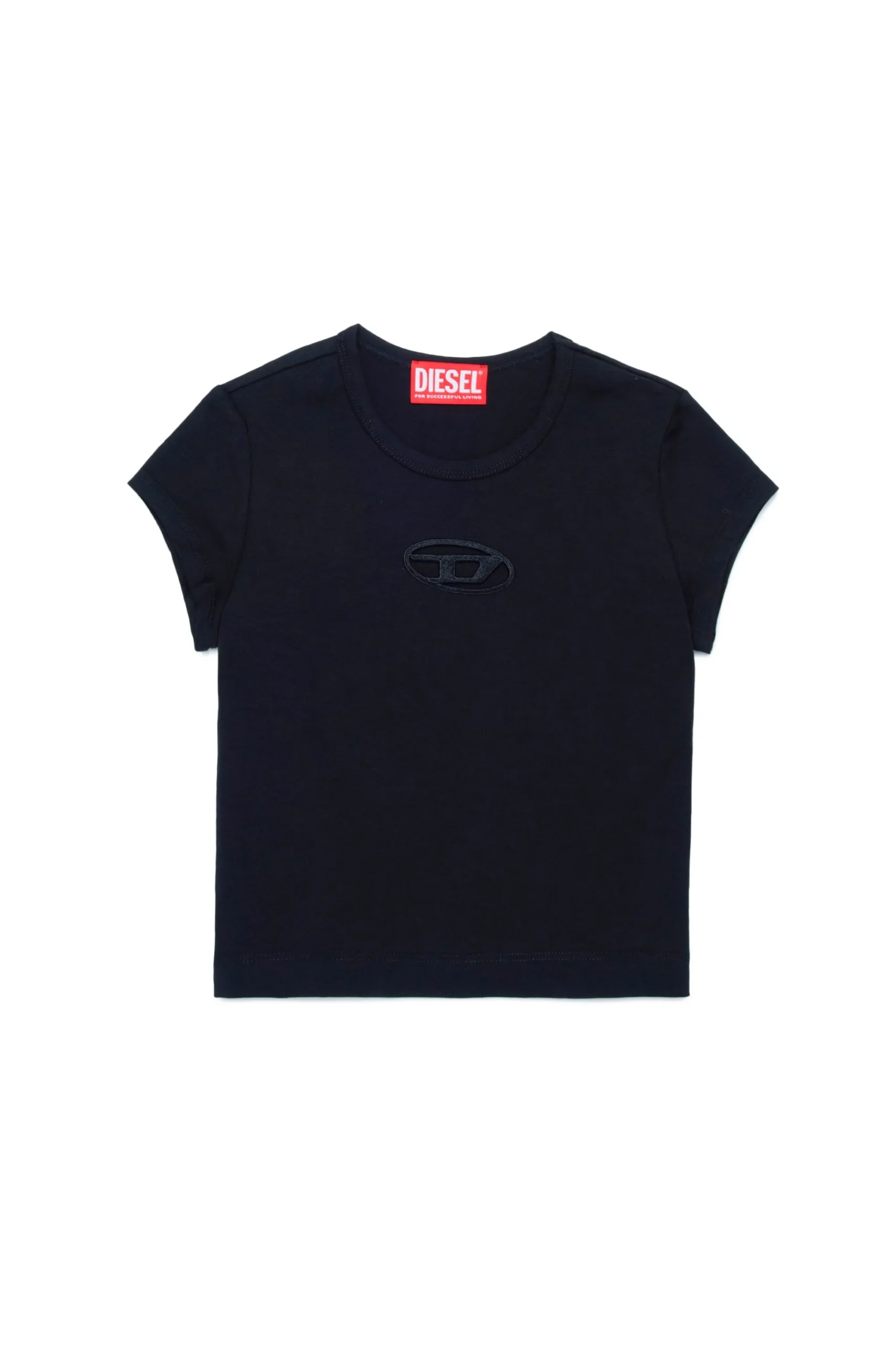 T-Shirts | Oval D By Diesel>DIESEL Oval D branded T-shirt black