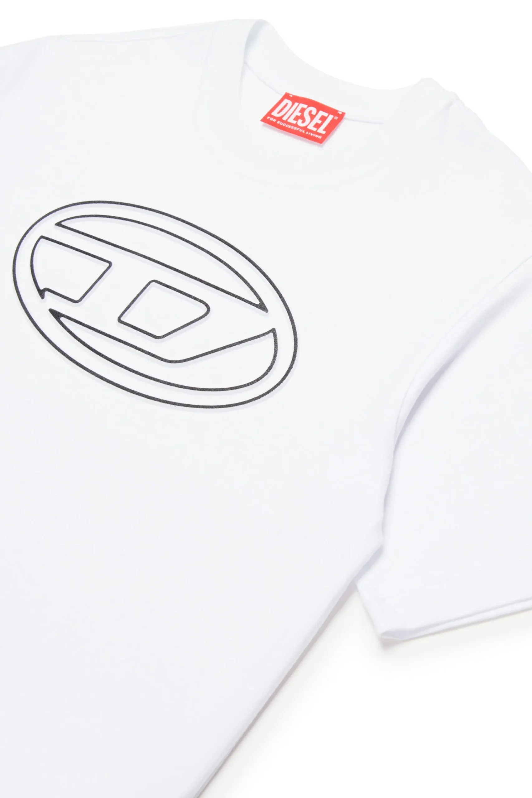 T-Shirts>DIESEL Oval D branded T-shirt white
