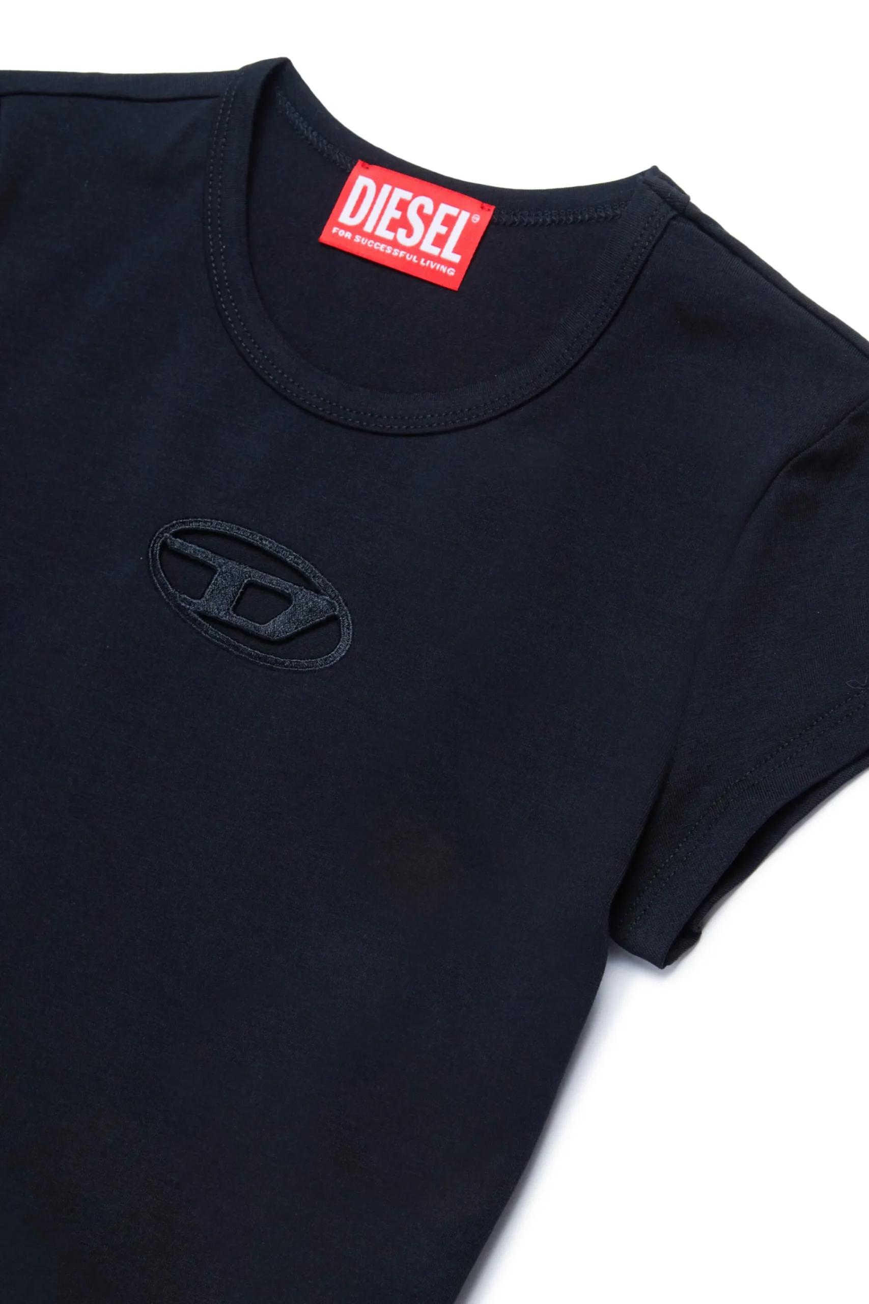 T-Shirts | Oval D By Diesel>DIESEL Oval D branded T-shirt black